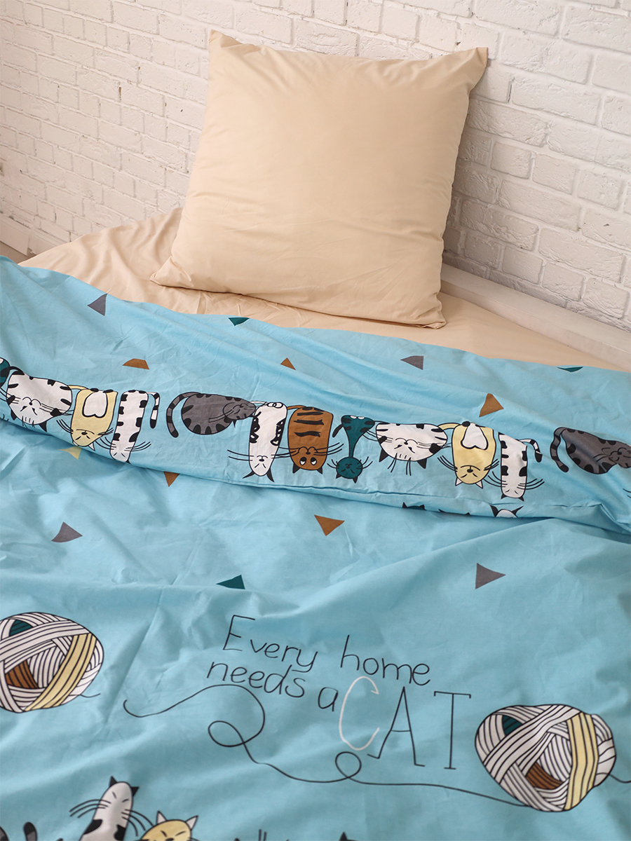 Комплект постельного белья BRAVO kids dreams Котики простыня на резинке полутораспальный 3 предм. - фото 5