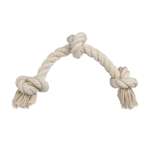 Игрушка для собак Doglike Dental Knot Грейфер канатный 3 узла малый Белый D-2355-W