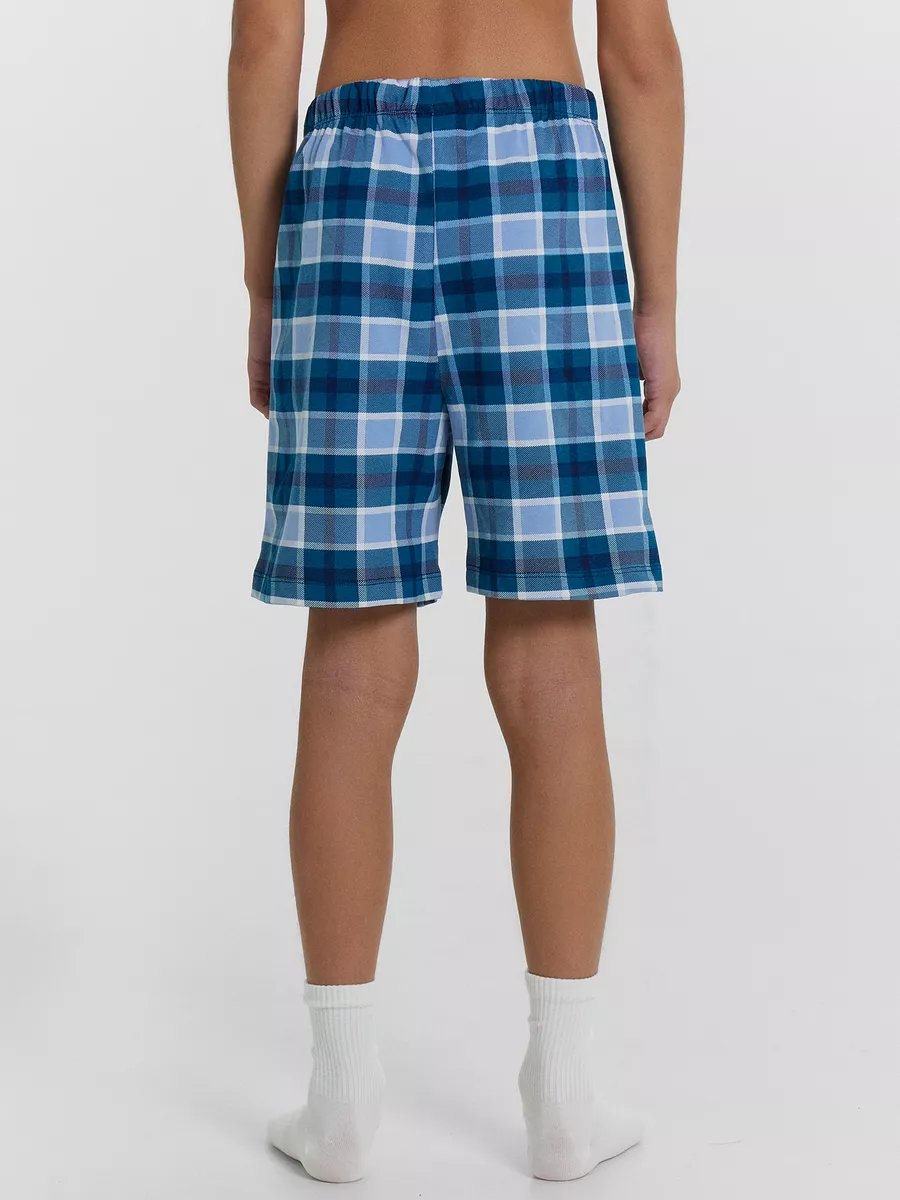 Футболка и шорты Mark Formelle (Марк Формэль) 563322-1/сине -бирюзовый +сине -бирюзовая клетка - фото 8