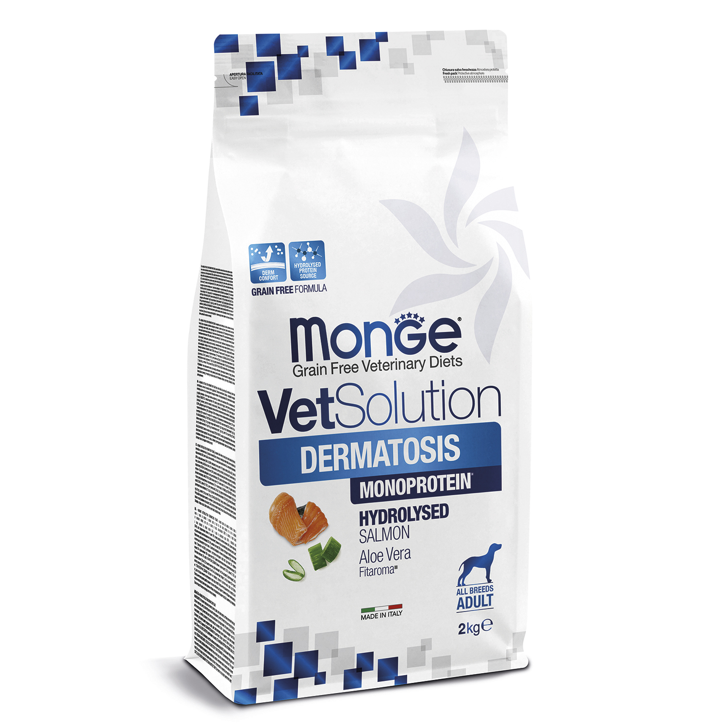 Корм для собак диетический MONGE VetSolution Dog Dermatosis Дерматозис при заболеваниях кожи 2кг - фото 1