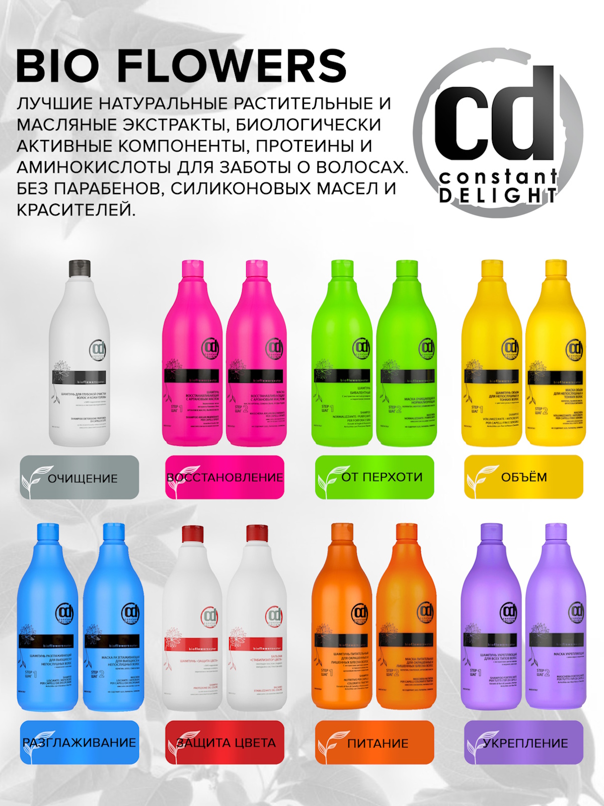 Маска Constant Delight Bio Flowers для волос 1000 мл 1 шт. - фото 8