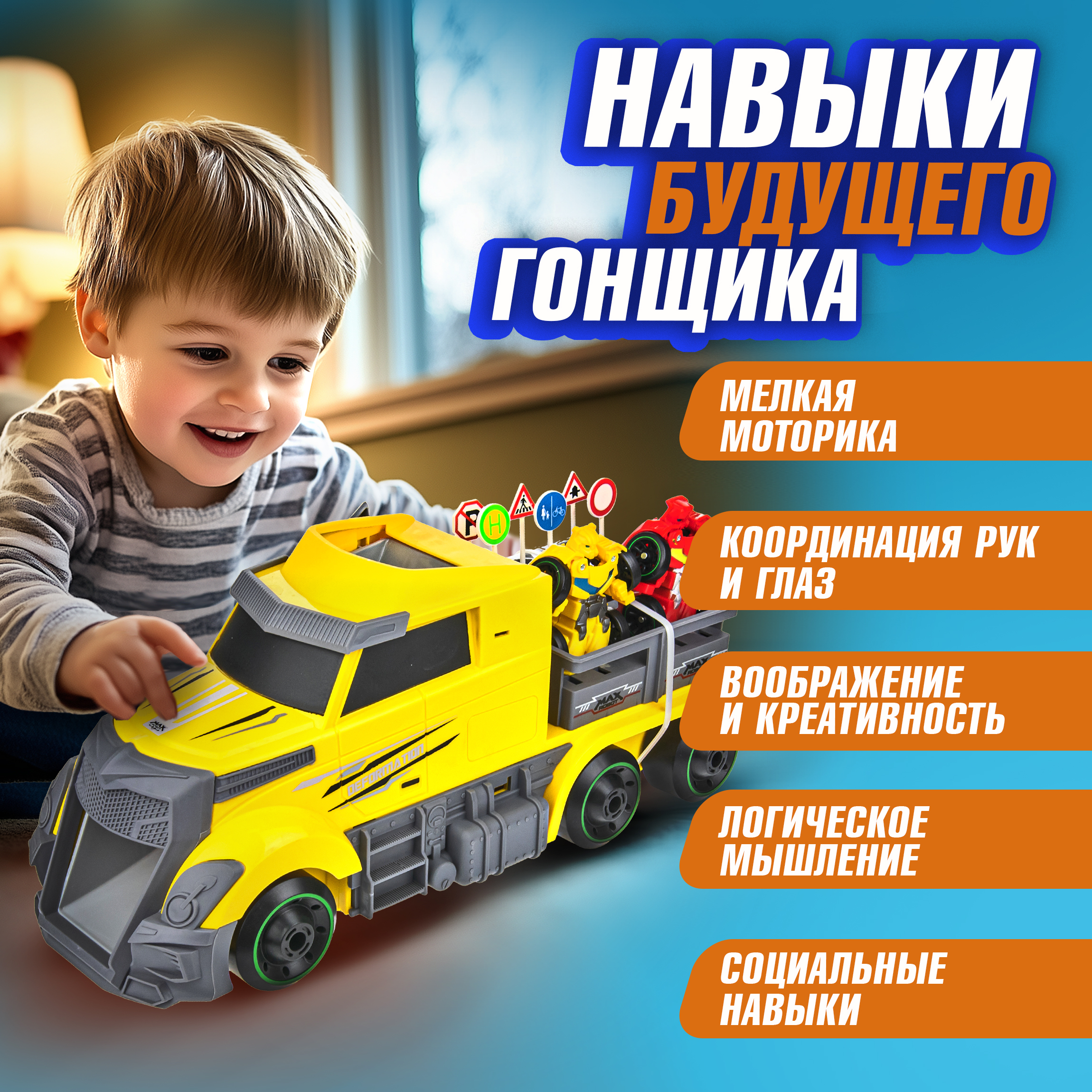 Игровой набор 1TOY Мой первый трансформер Т19437 - фото 6