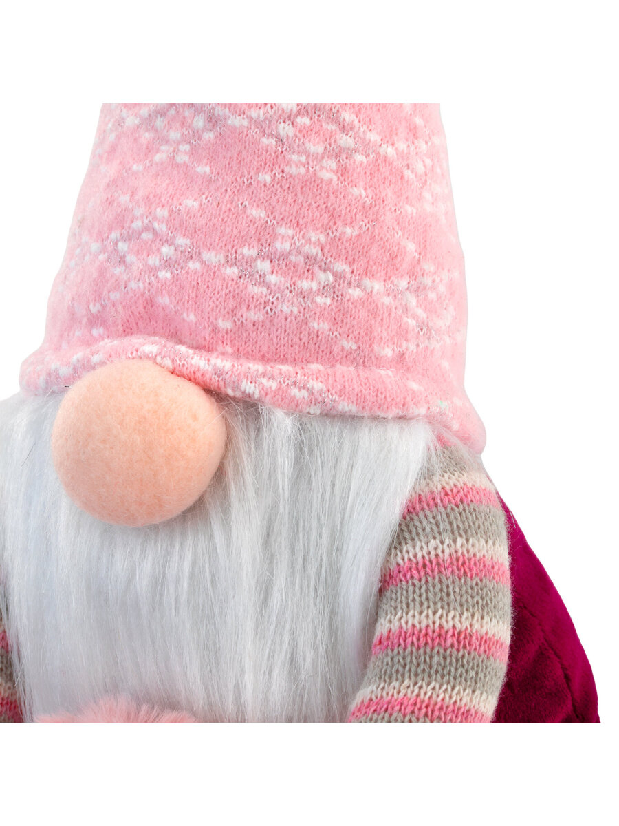 Украшение новогоднее Золотая сказка Гном с сердечком на стол - фото 10