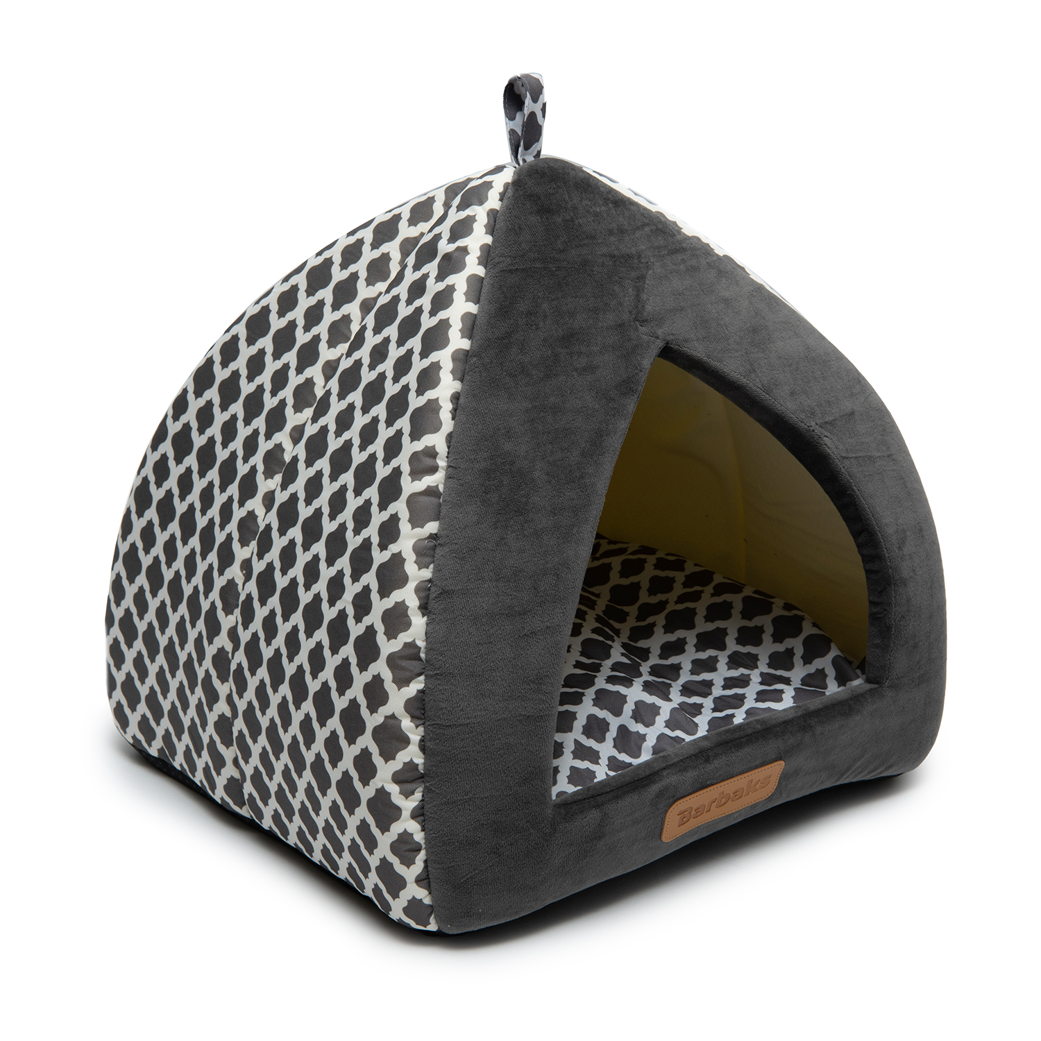 Домик Barbaks 38*38*38см квадратный мягкий серо-черный - фото 3