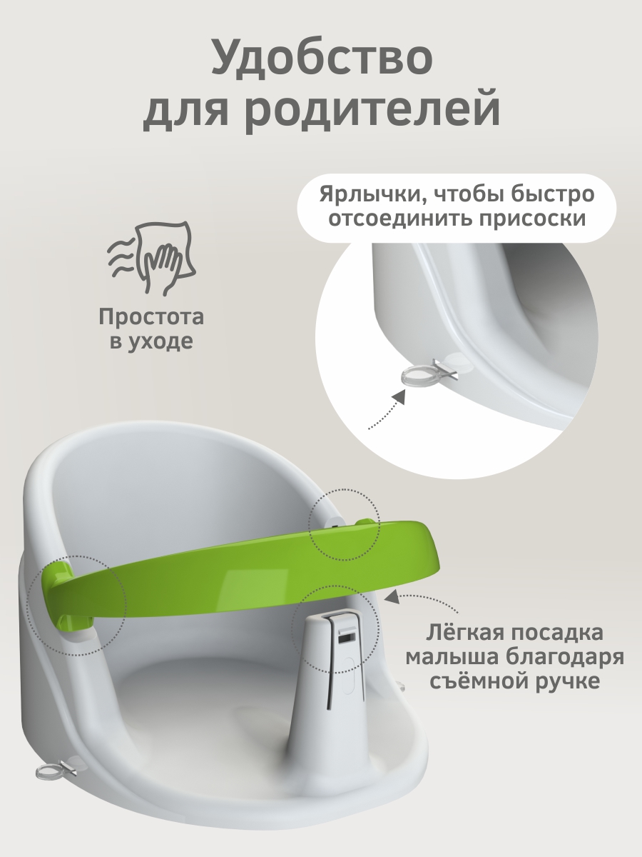 Сиденье для купания KidPlast Aura белый - фото 4