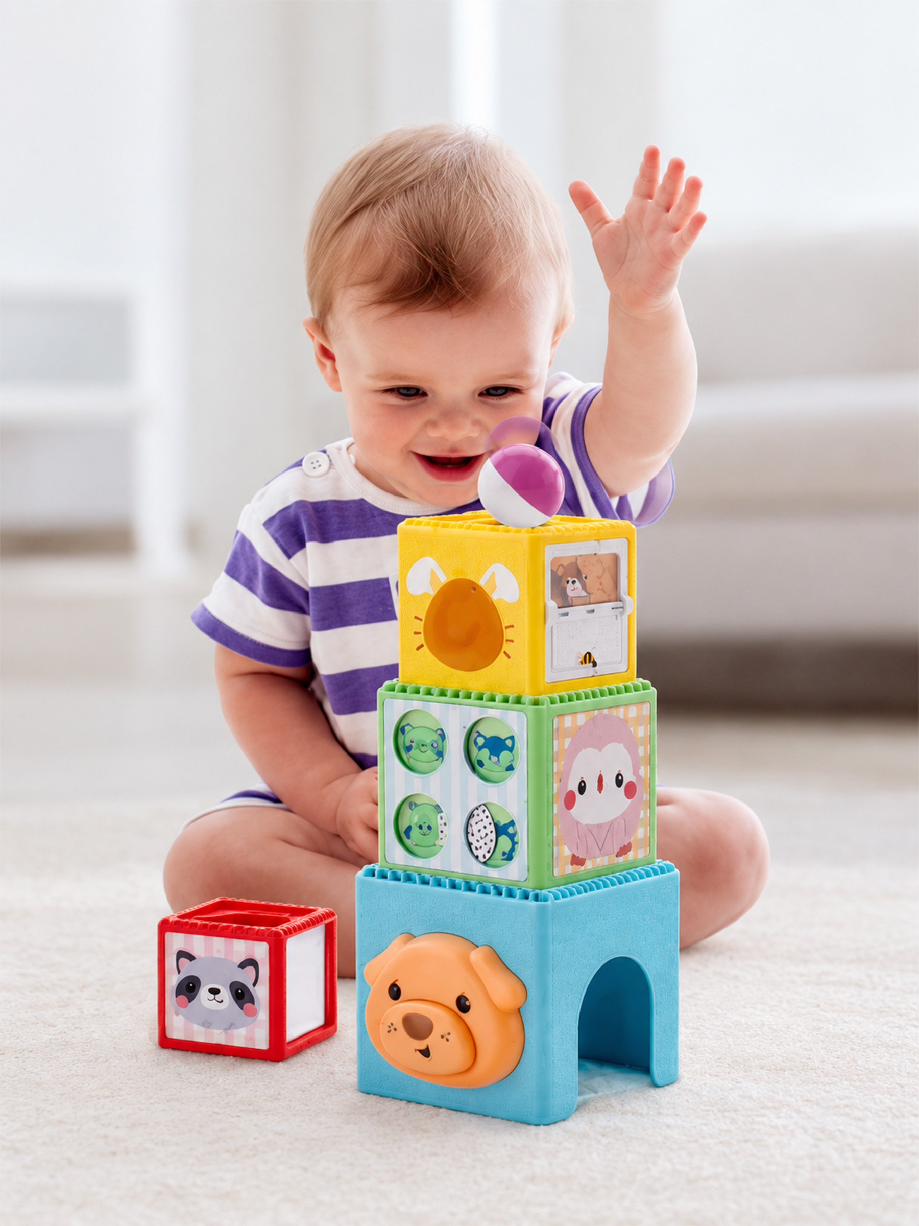 Игрушка INFANTINO кубики - фото 12