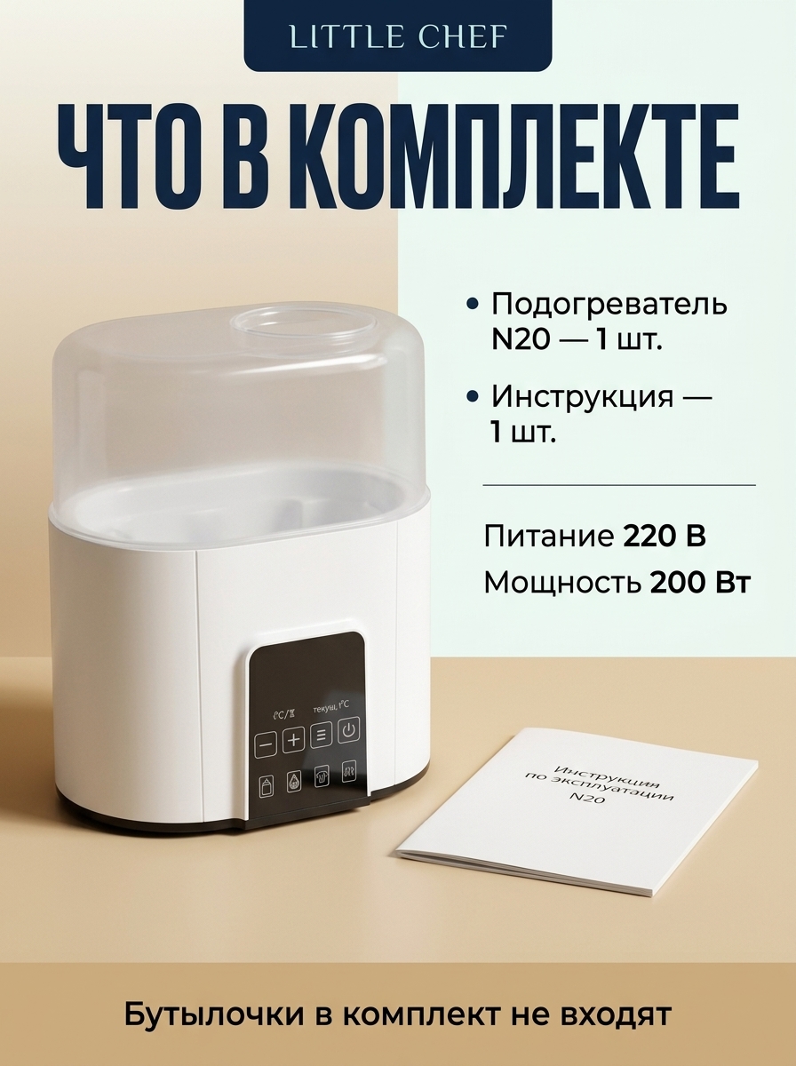Подогреватель, стерилизатор LITTLE CHEF N20 - фото 6