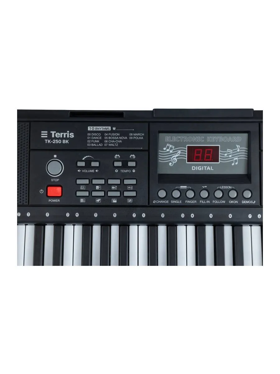 Игрушка музыкальная Terris TK-250 BK синтезатор - фото 7