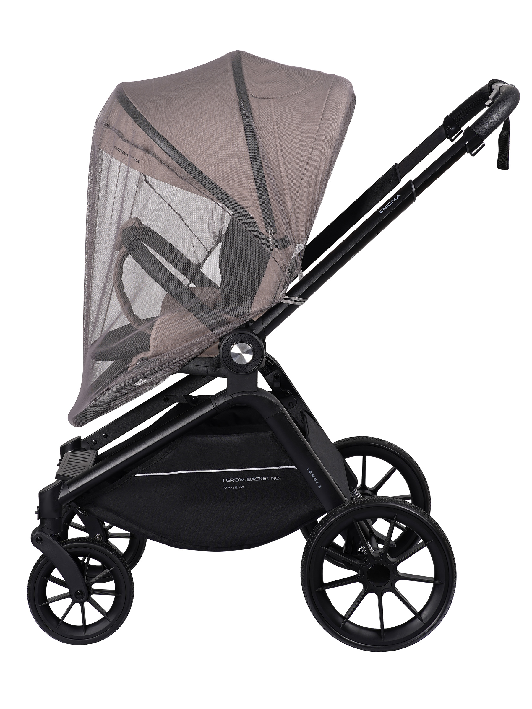 Коляска прогулочная JOVOLA Enigma всесезонная бежевый - фото 19