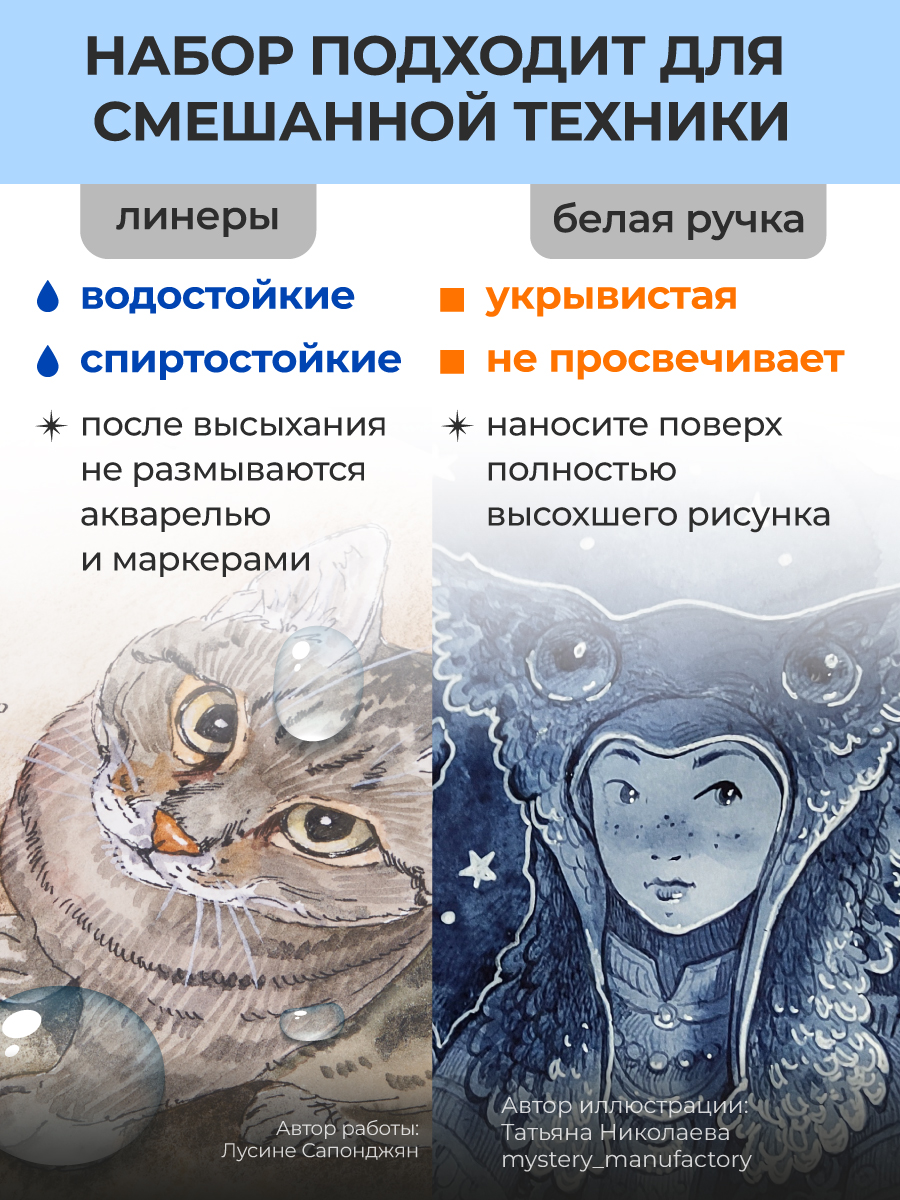 Ручка капиллярная Малевичъ 3 шт. - фото 8