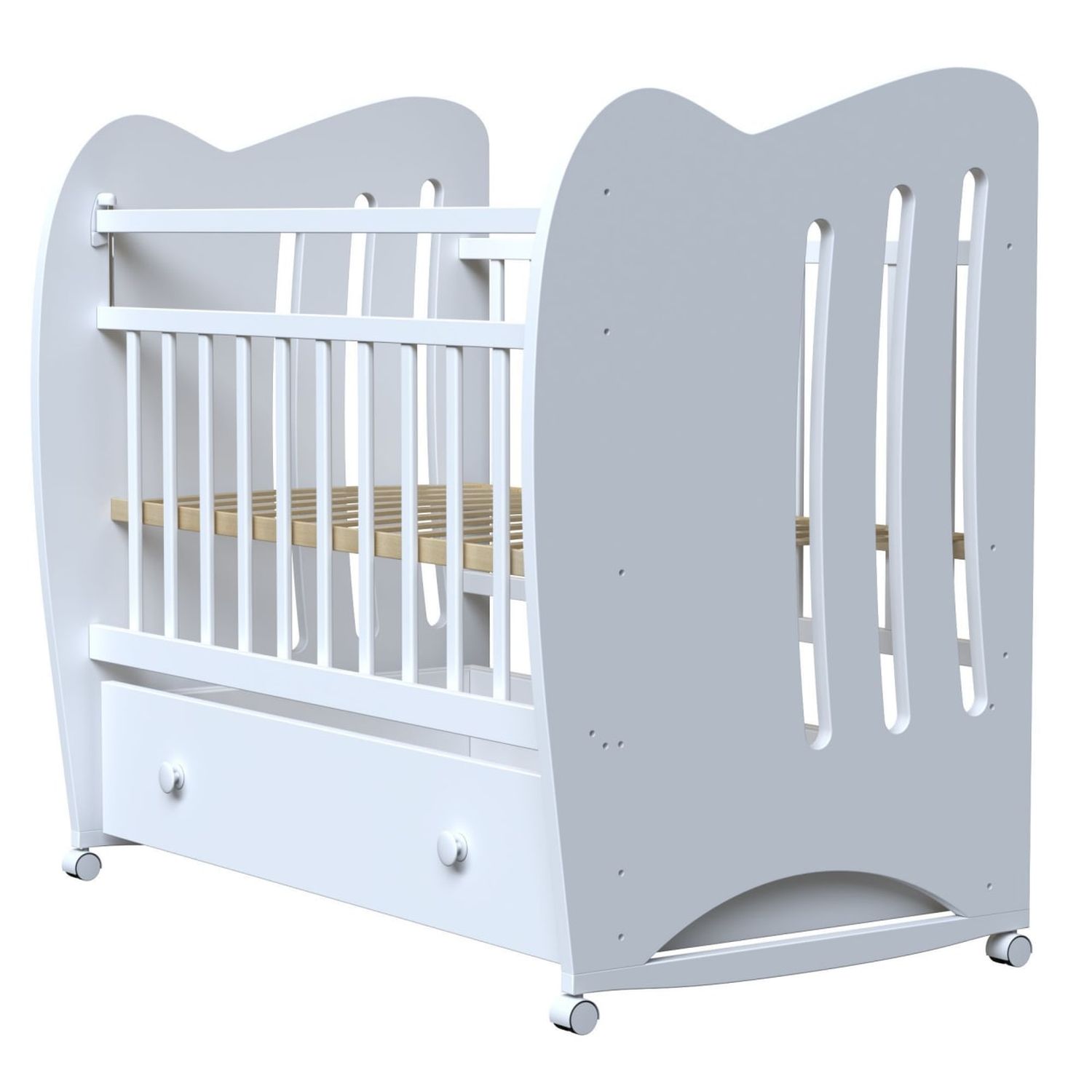 Детская кроватка ВДК, без маятника (белый) - фото 4