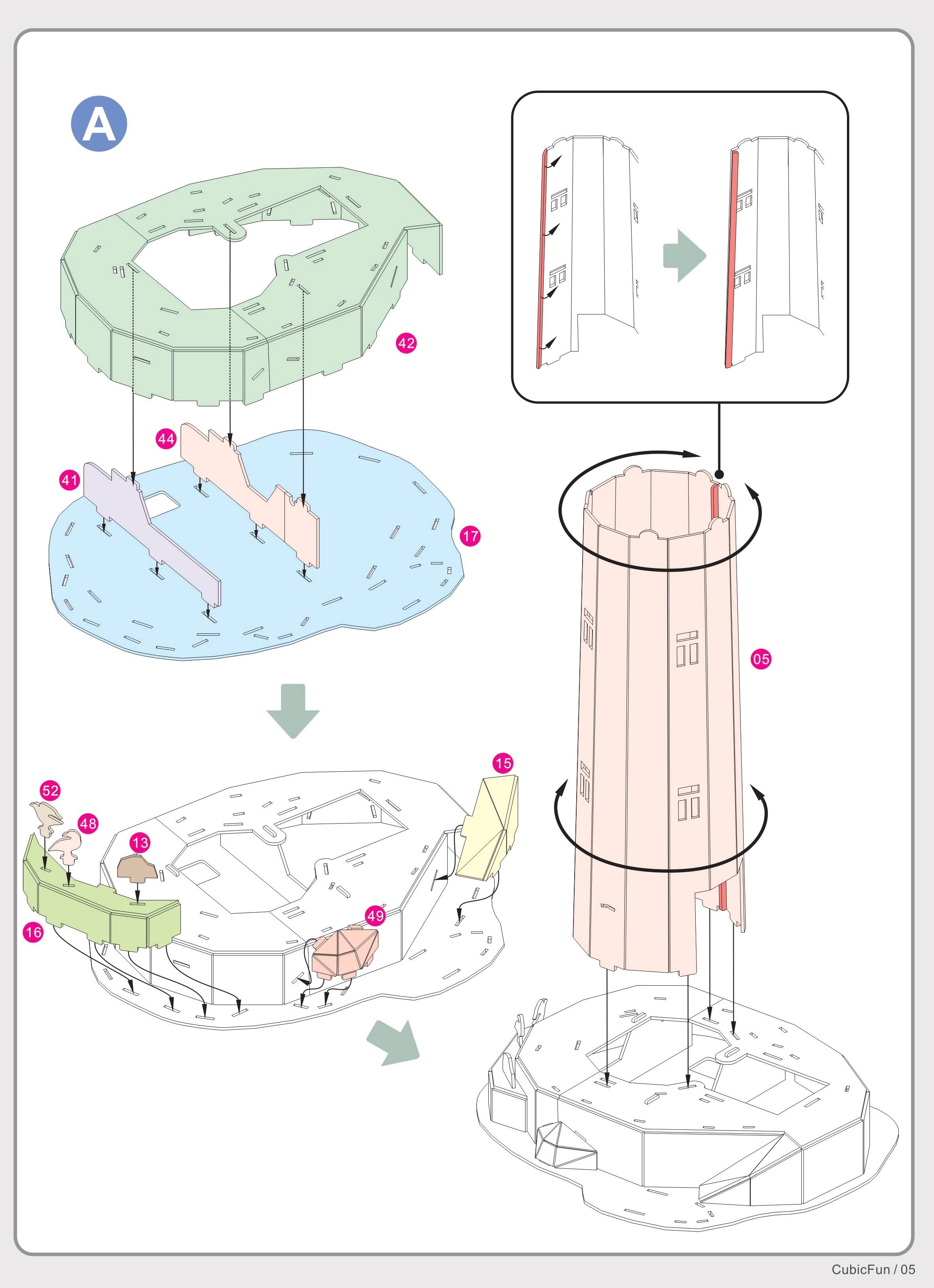 Пазл CubicFun Маяк с LED-подсветкой 72 дет 3D - фото 9