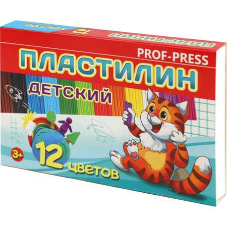 Пластилин Prof-Press 12 цв.