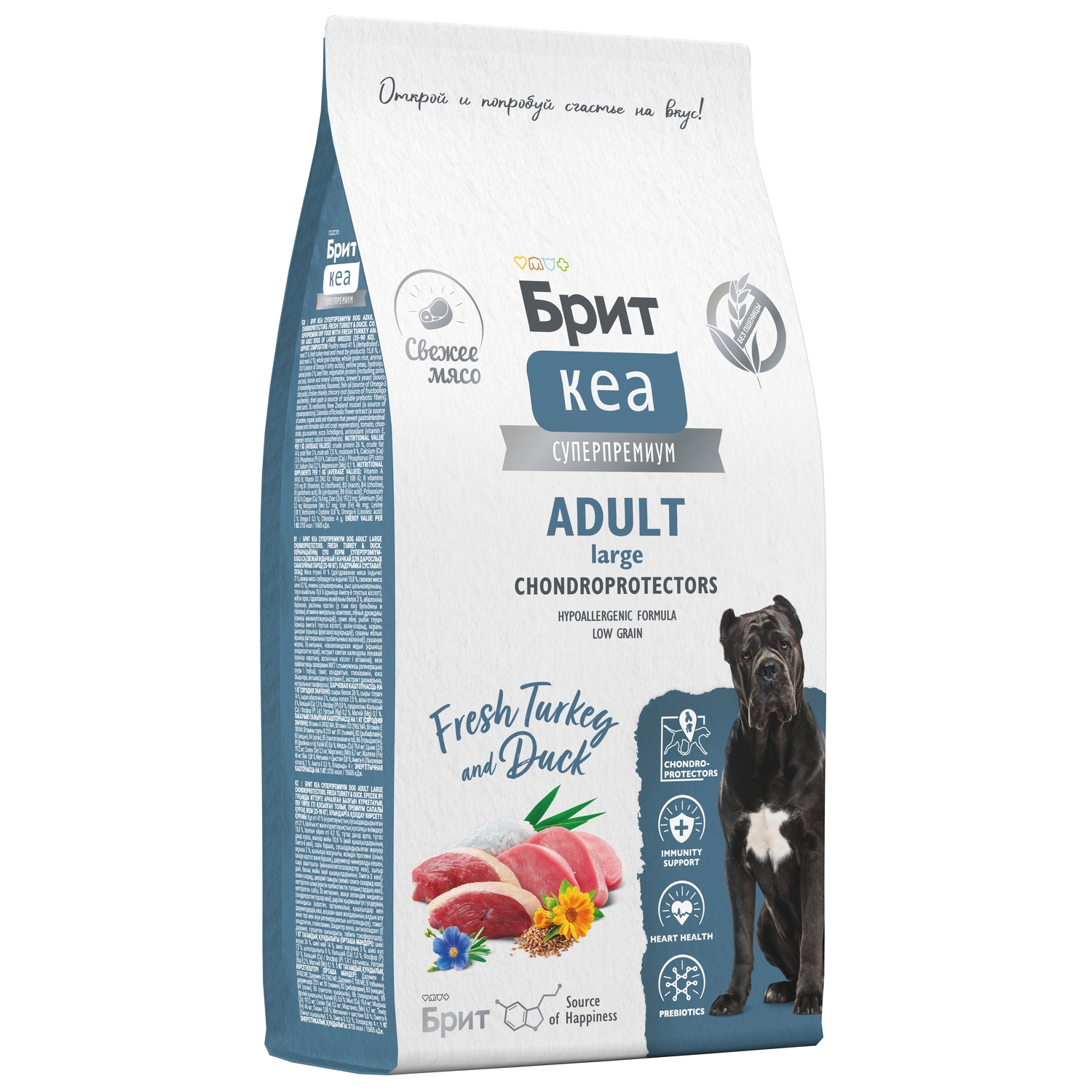 Сухой корм Brit Кеа Dog Adult Large с индейкой и уткой для взрослых собак крупных пород 12кг - фото 3