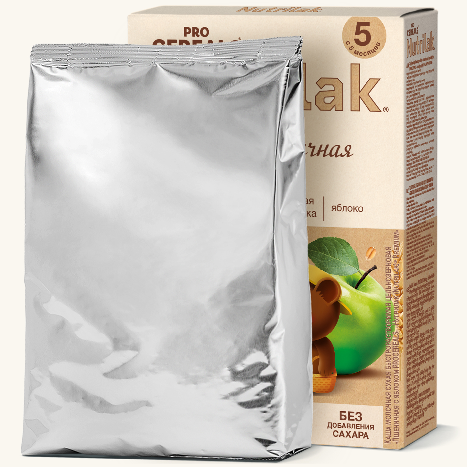 Каша молочная Nutrilak Premium Procereals пшеничная яблоко 200г с 5месяцев - фото 5