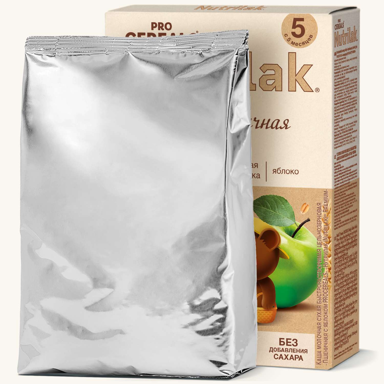 Каша молочная Nutrilak Premium Procereals пшеничная яблоко 200г с 5месяцев - фото 5