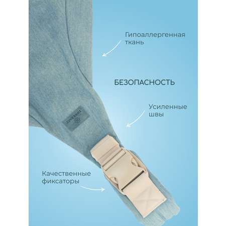 Переноска для новорожденных Timikbaby слинг джинсовый