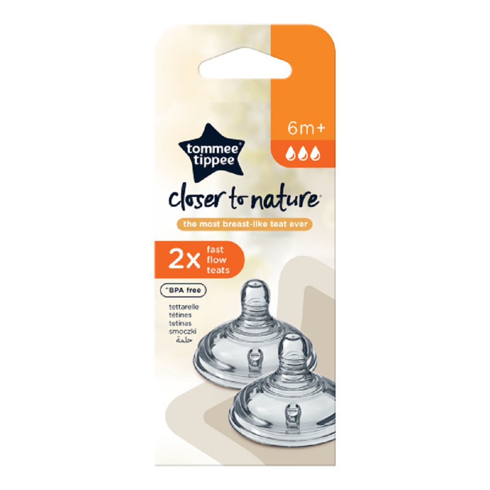 Соска Tommee tippee силикон (быстрый поток) 2 шт. - фото 6