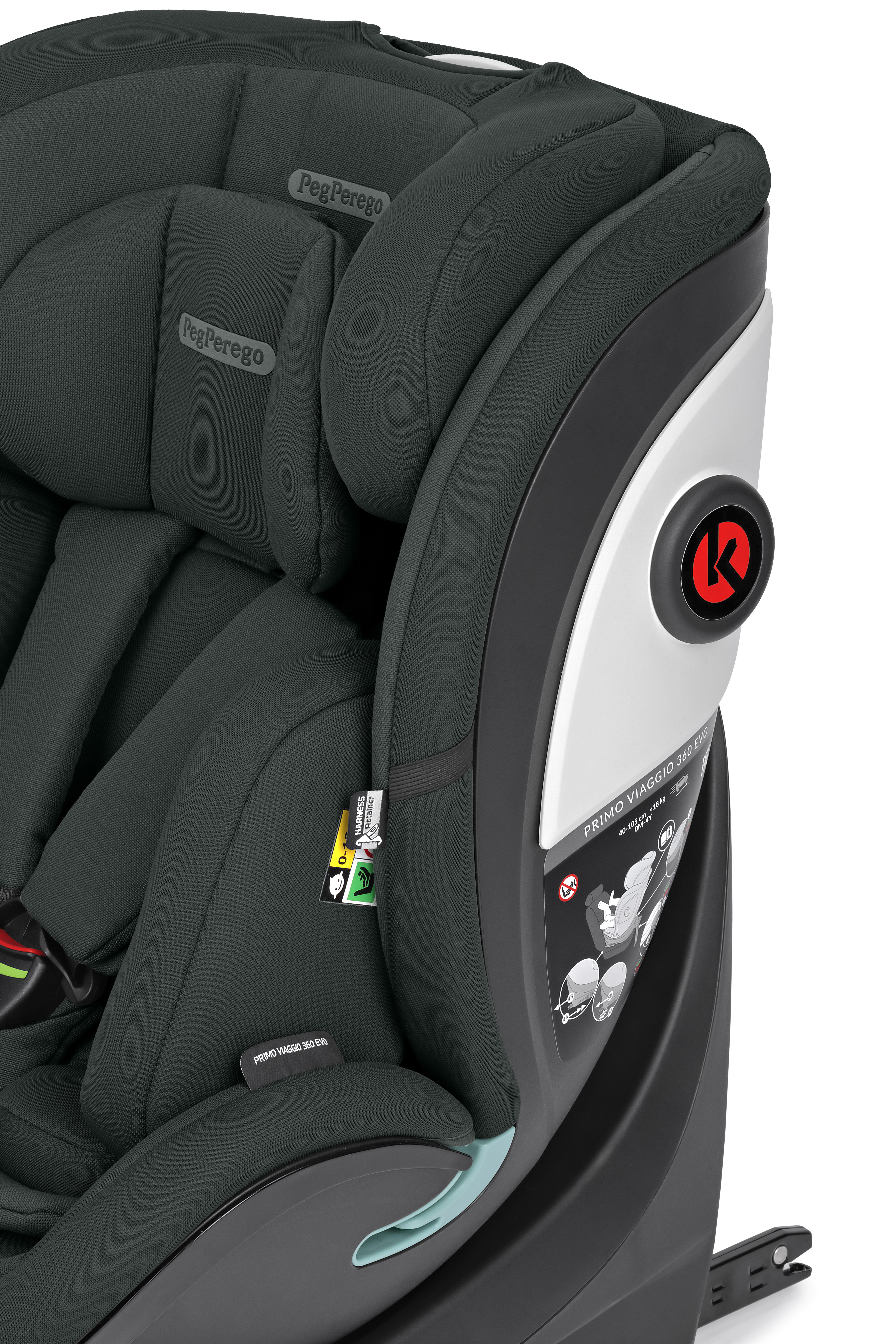 Автокресло Peg-Perego 360 Evo Isofix 0+/1/2/3 (0-36 кг) зеленый - фото 15