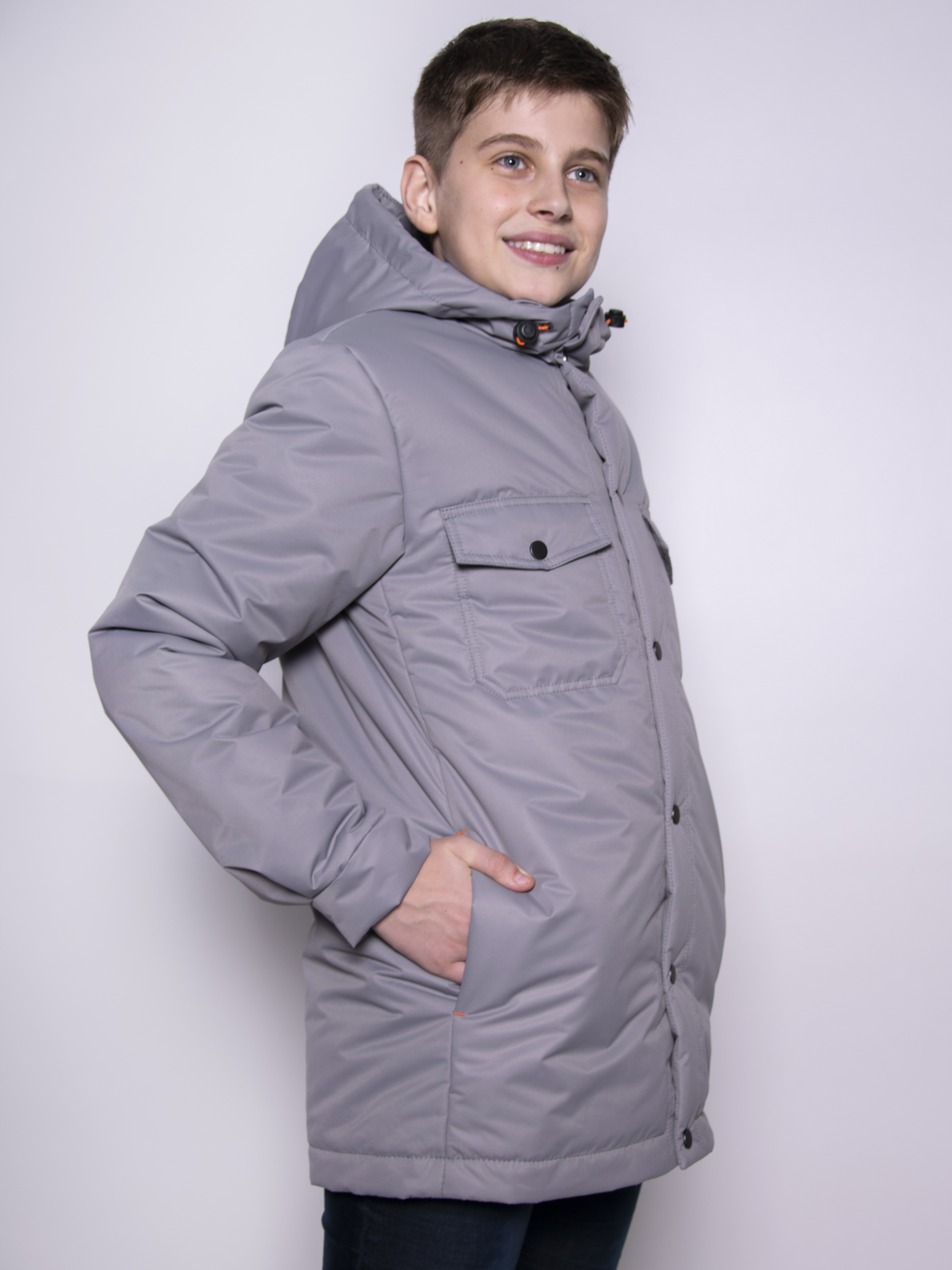 Куртка Аврора 974-М/светло-серый - фото 2