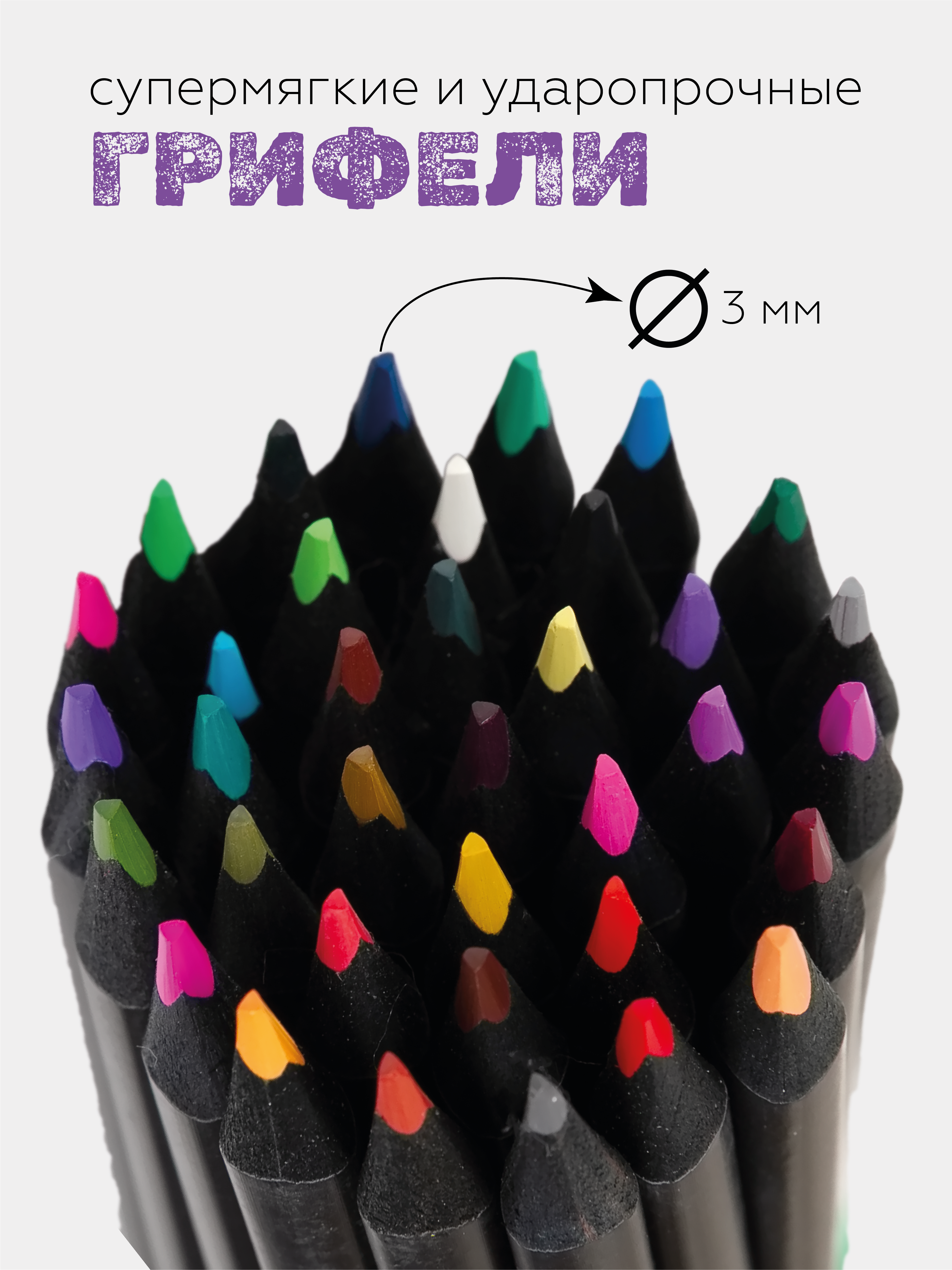 Карандаши цветные AXLER 36 шт. - фото 5