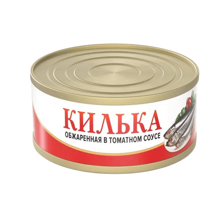 Килька КБРР каспийская обжаренная в томатном соусе 240г