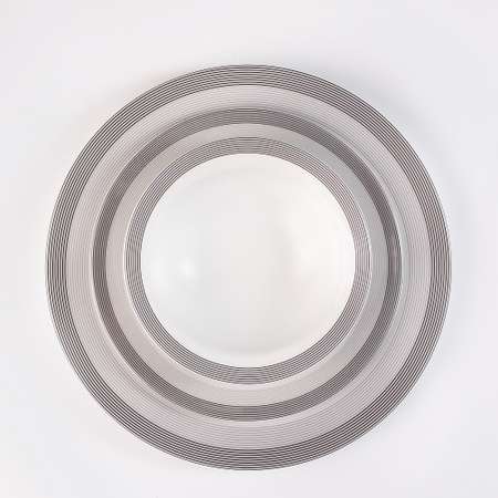 Сервиз столовый Zarin Porcelain Industries на 6 персон Italia F Silver Liner 28 предметов