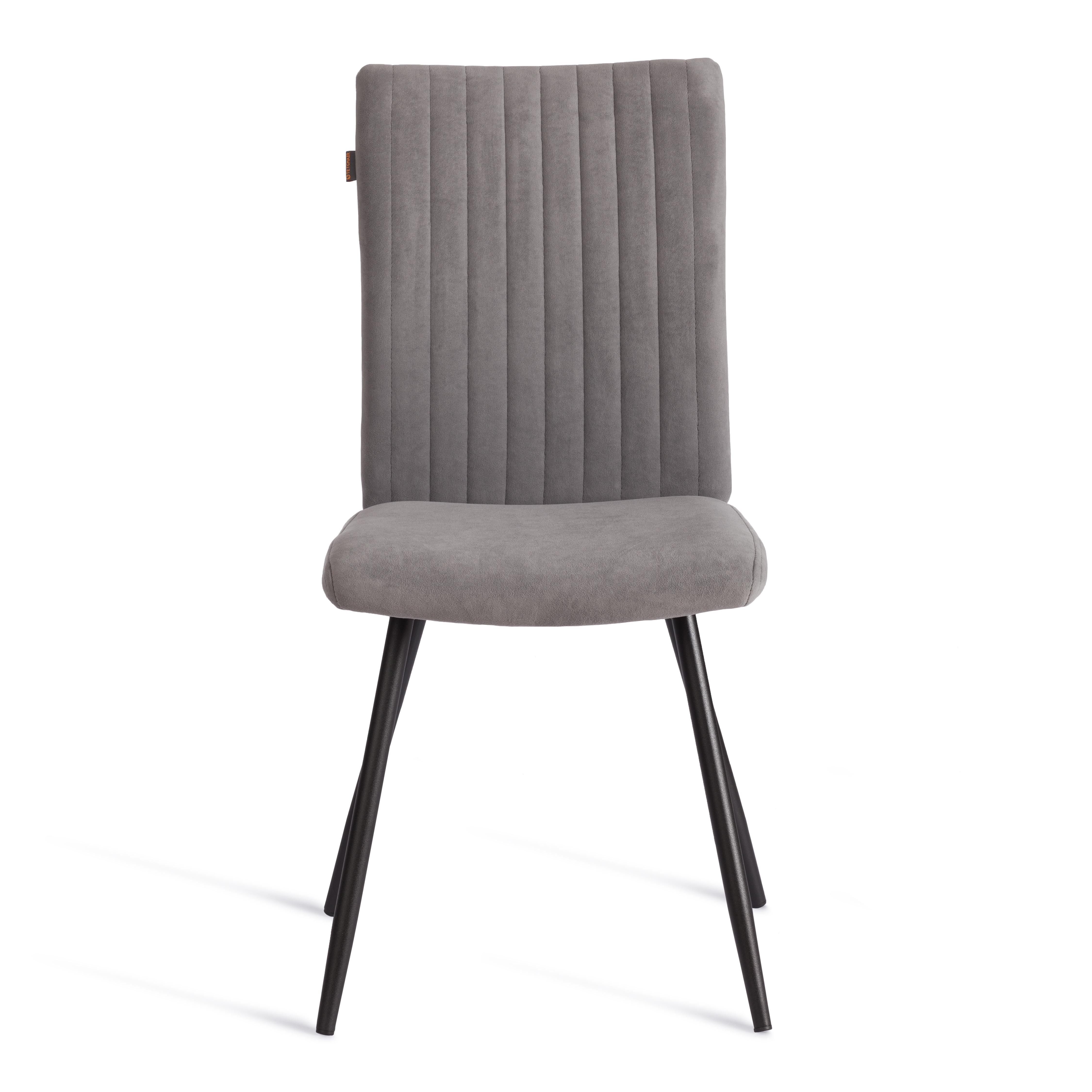 Стул TETCHAIR велюр серый/черный 1 шт. - фото 7