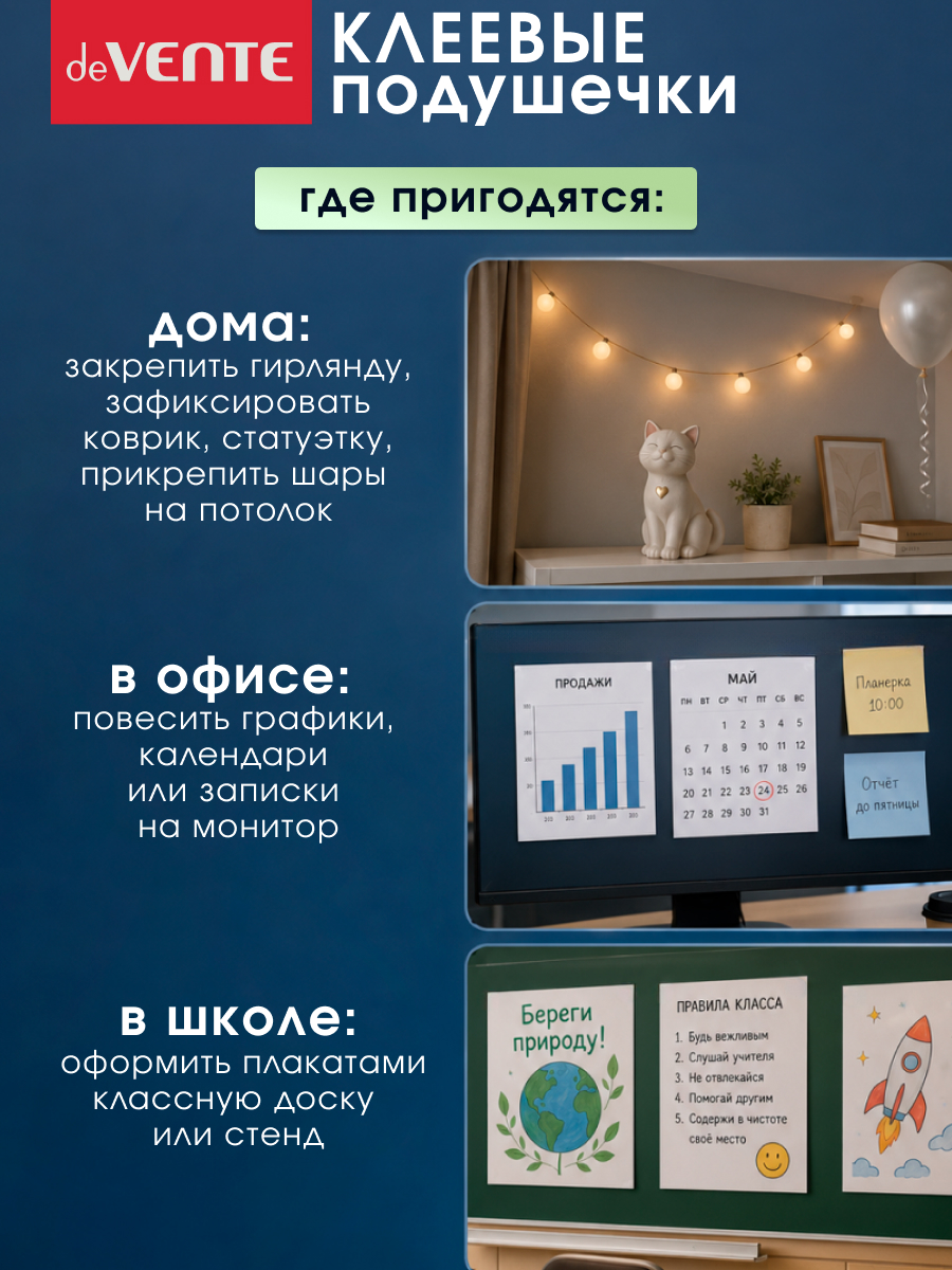 Наклейки deVENTE Подушечки многоразовые 132 шт. - фото 9