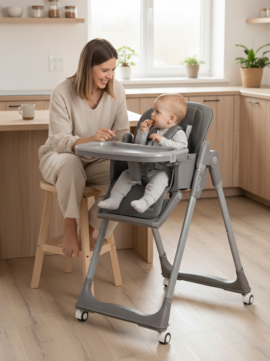 Стульчик для кормления Tomix Lunar серый - фото 15