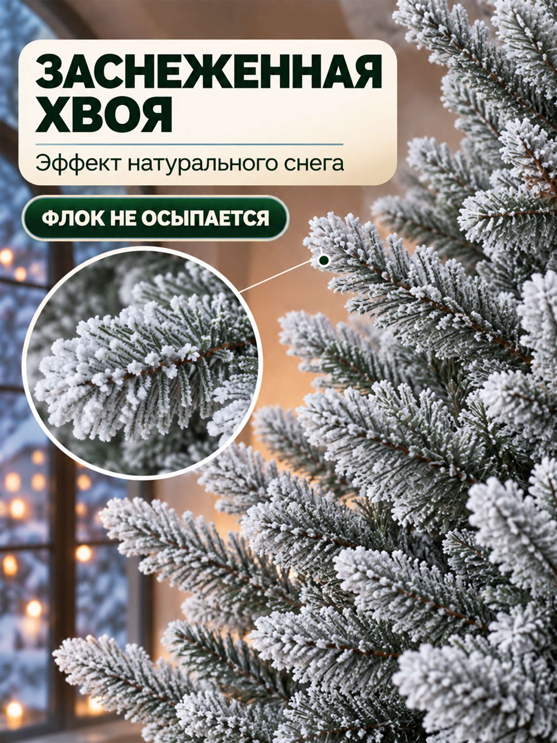 Елка искусственная BINOSHE Platinum Grelle 90 см - фото 2