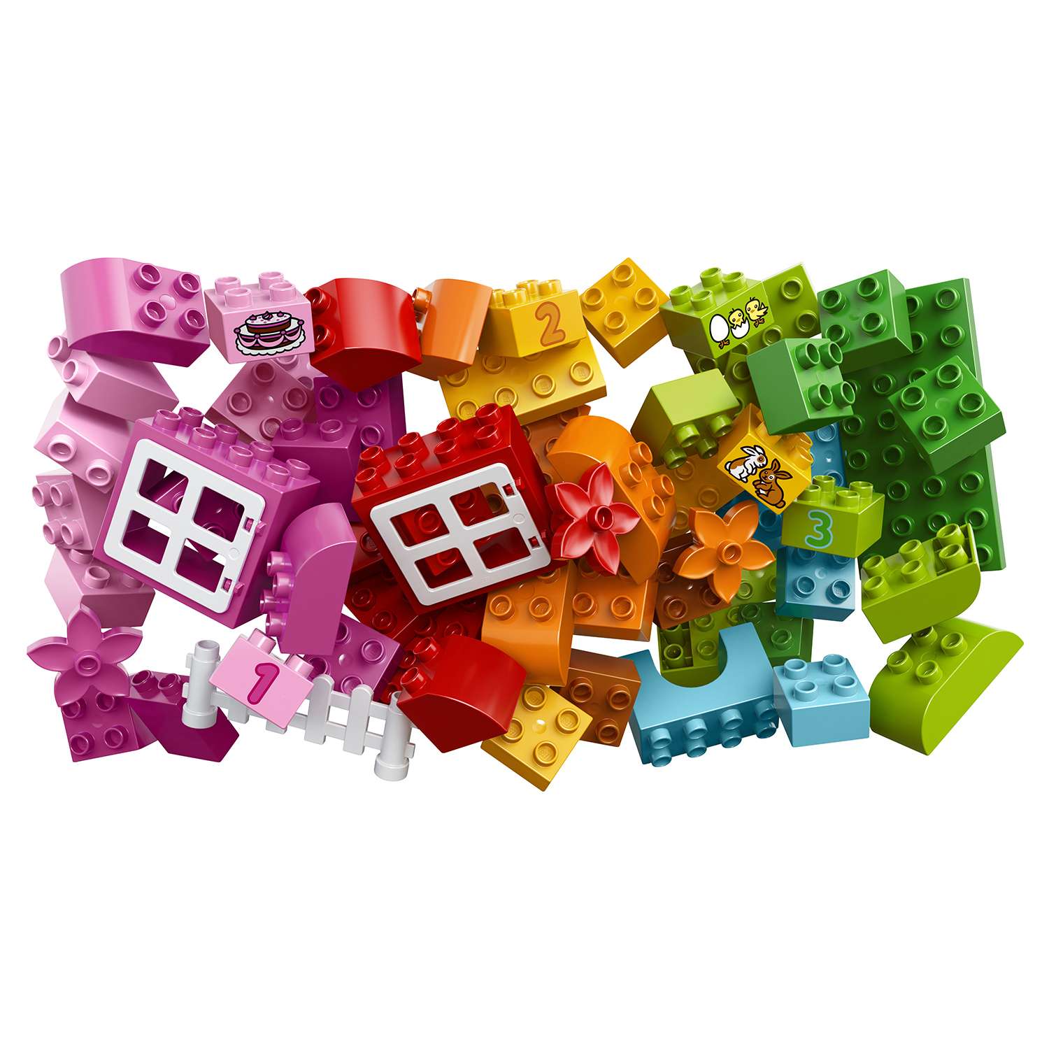 Конструктор LEGO DUPLO Лучшие друзья курочка и кролик блочный - фото 21