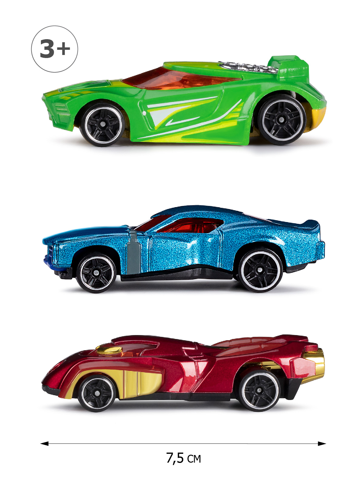 Игровой набор AUTODRIVE Машинки металлические 3шт 1:64 JB0404627 - фото 2