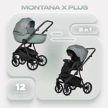 Коляска 2в1 Riko Basic Montana X Plus зеленый