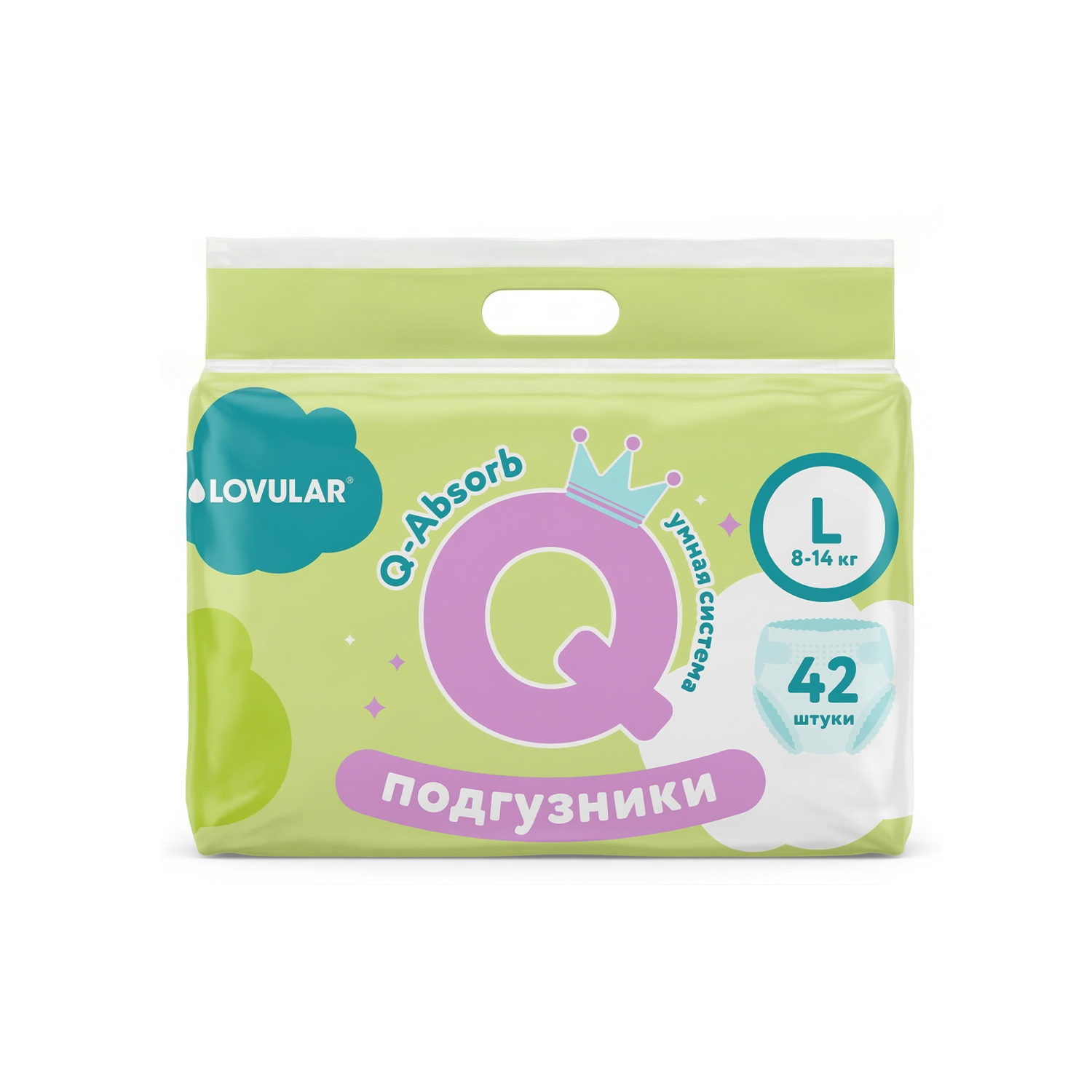 Подгузники LOVULAR Q-absorb L (8-14кг) 42 шт. - фото 2