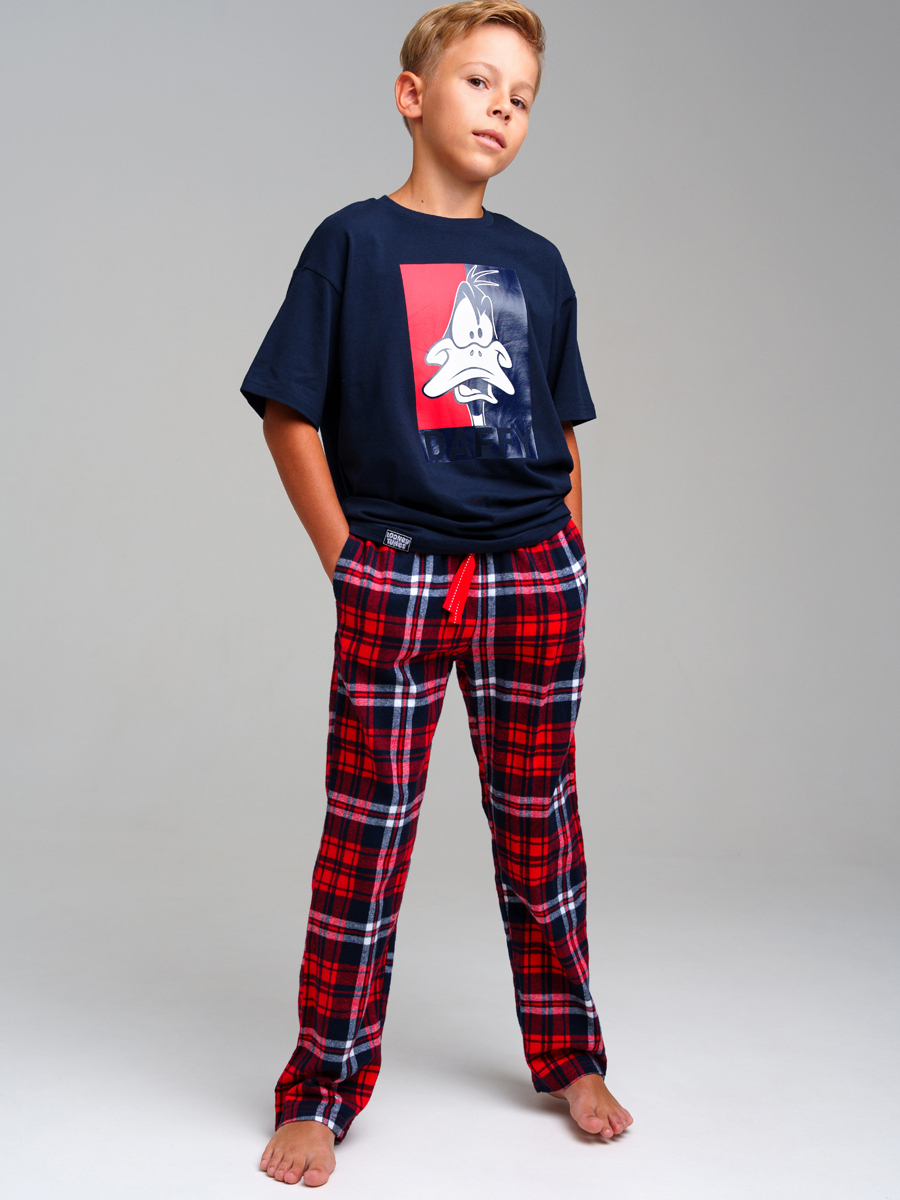 Изображение товара Пижама для мальчика подростка PlayToday 128 с футболкой и брюками из хлопка