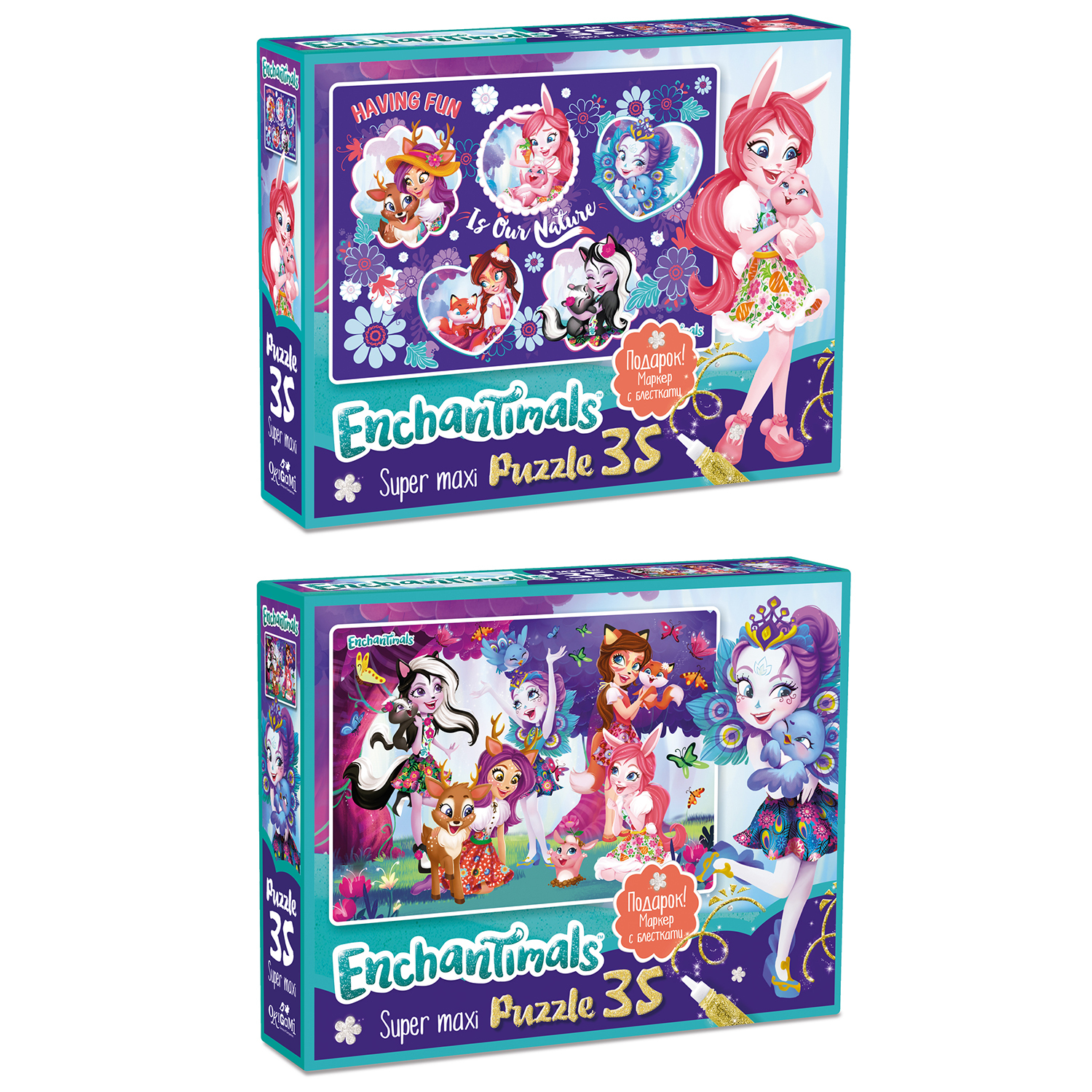 Пазл ORIGAMI Enchantimals классический в ассортименте - фото 1