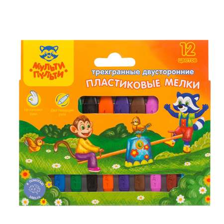 Восковые мелки Мульти Пульти 12 шт.