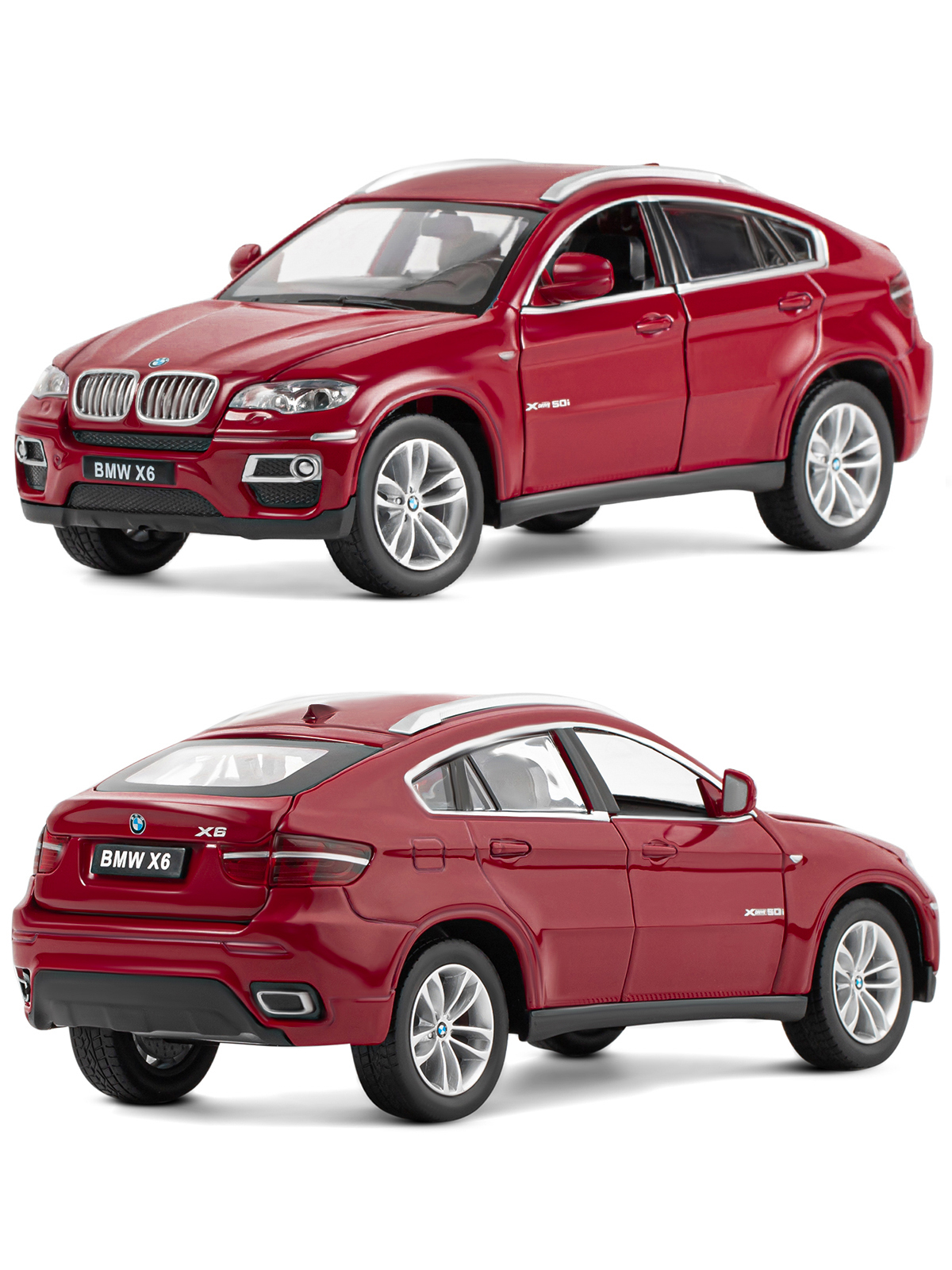 Внедорожник АВТОпанорама BMW X6 1:26 JB1251128 - фото 6