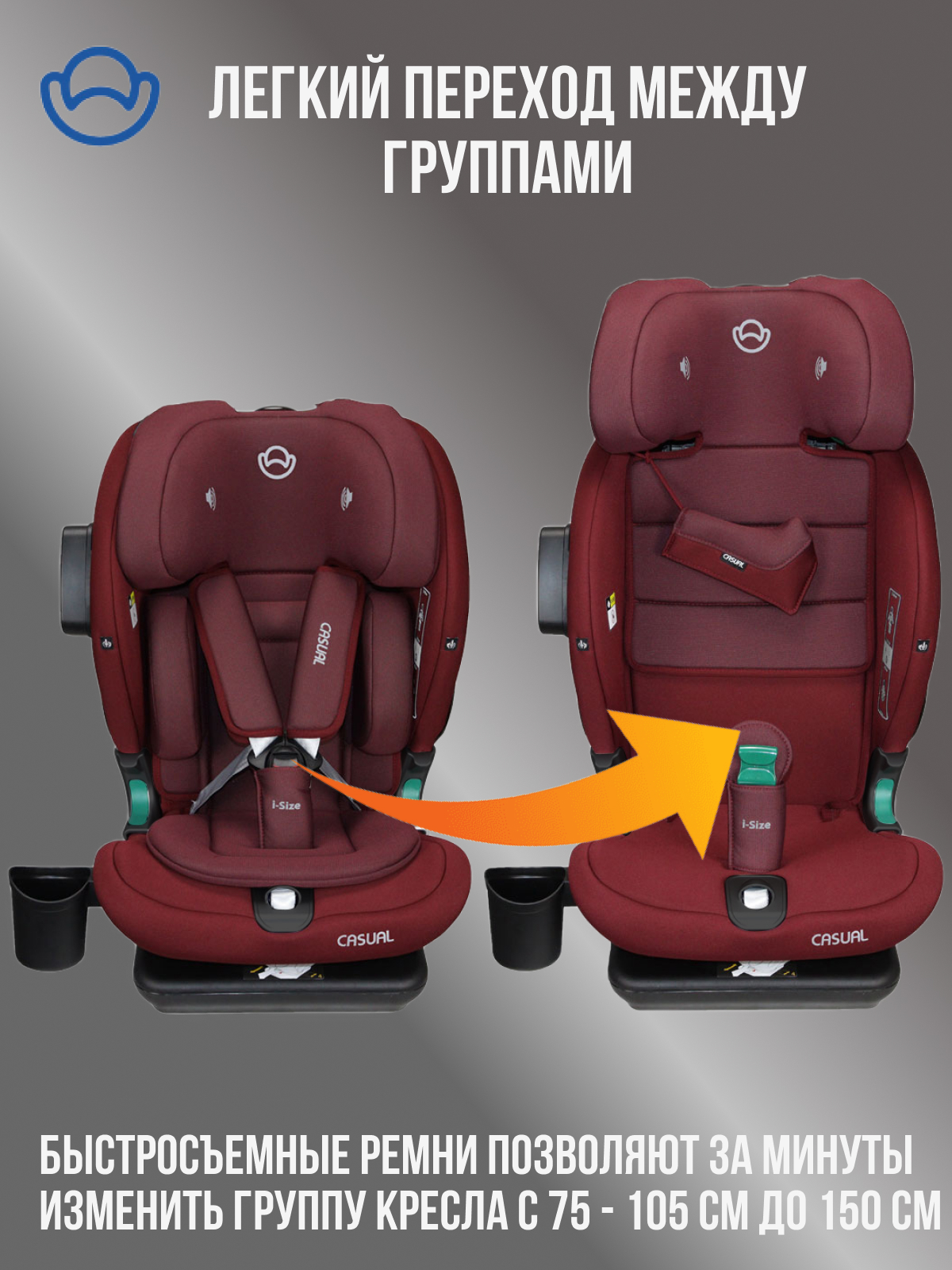 Автокресло Casual Goldfix Plus Isofix 1/2/3 (9-36 кг) - фото 10
