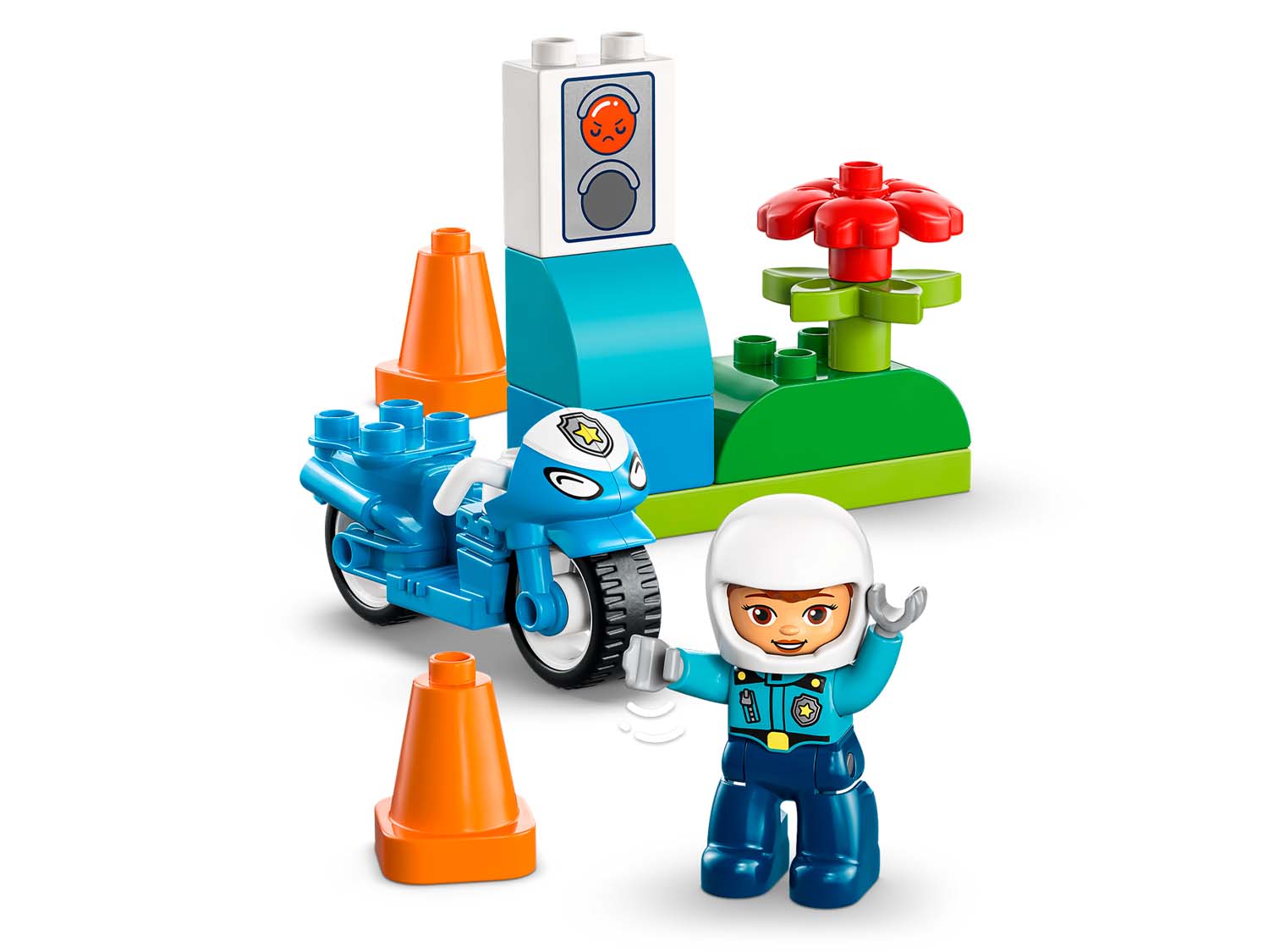 Конструктор LEGO DUPLO Синий полицейский мотоцикл 11 дет. - фото 2