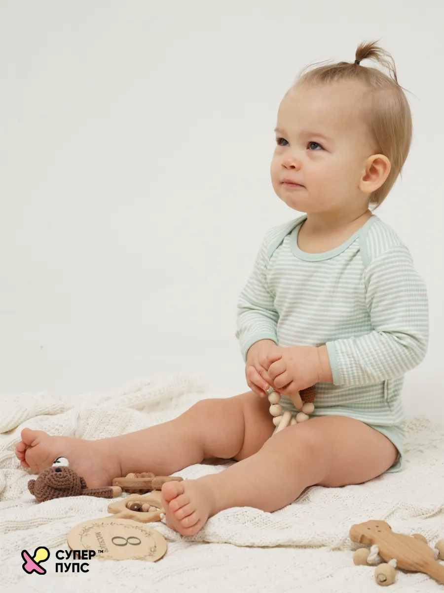 Боди 3 шт Супер Пупс нбр/3пр/бд/sk20/полоска/цветы - фото 16