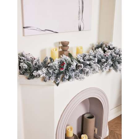 Гирлянда хвойная BINOSHE Glace Grande заснеженная 270 см