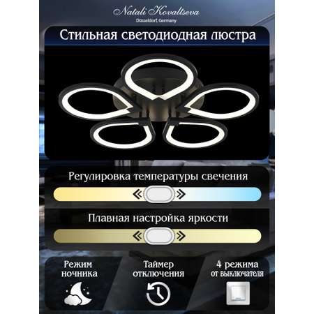 Светодиодный светильник NATALI KOVALTSEVA люстра 120W чёрный LED