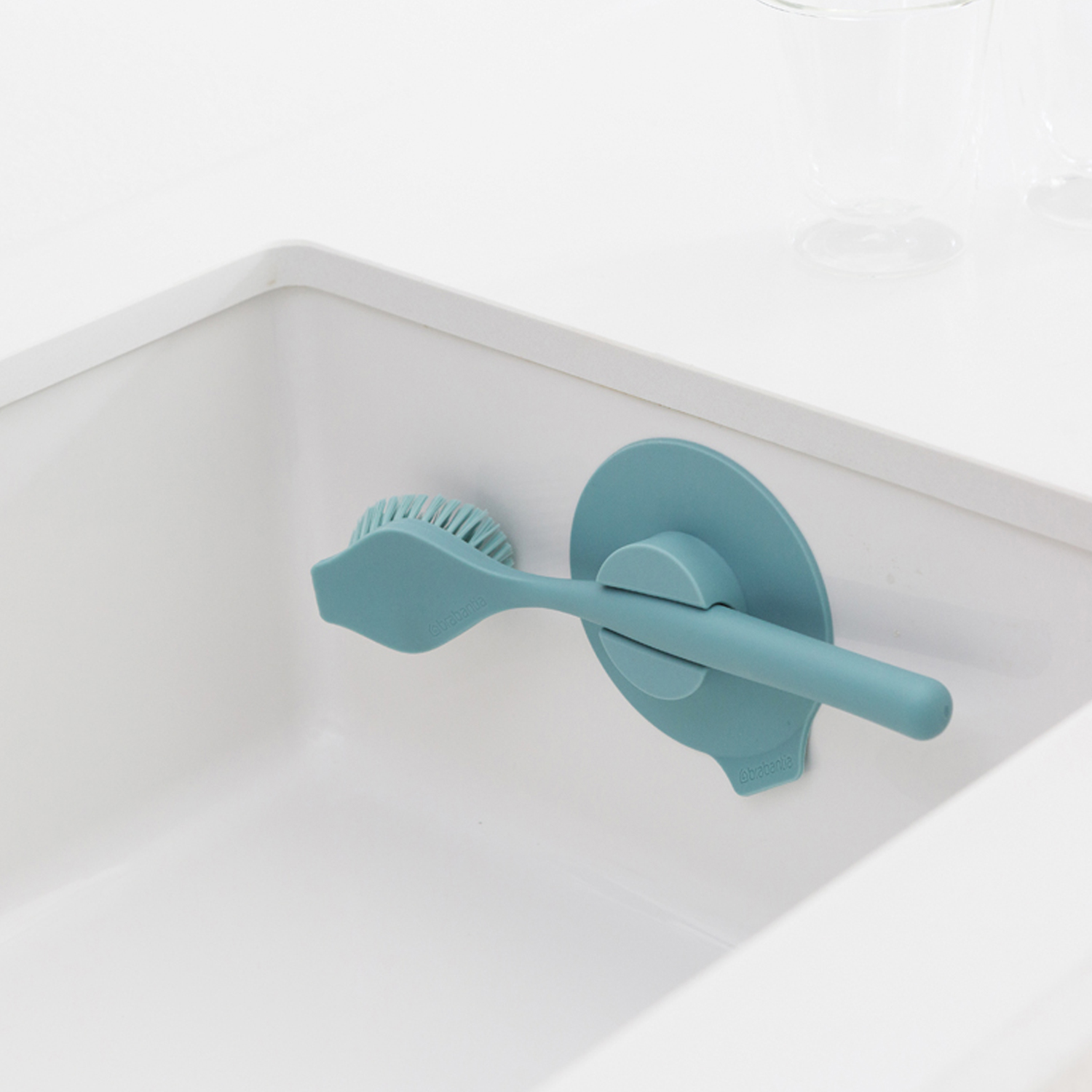 Щетка для мытья посуды Brabantia Sink Side с держателем на присоске - фото 5