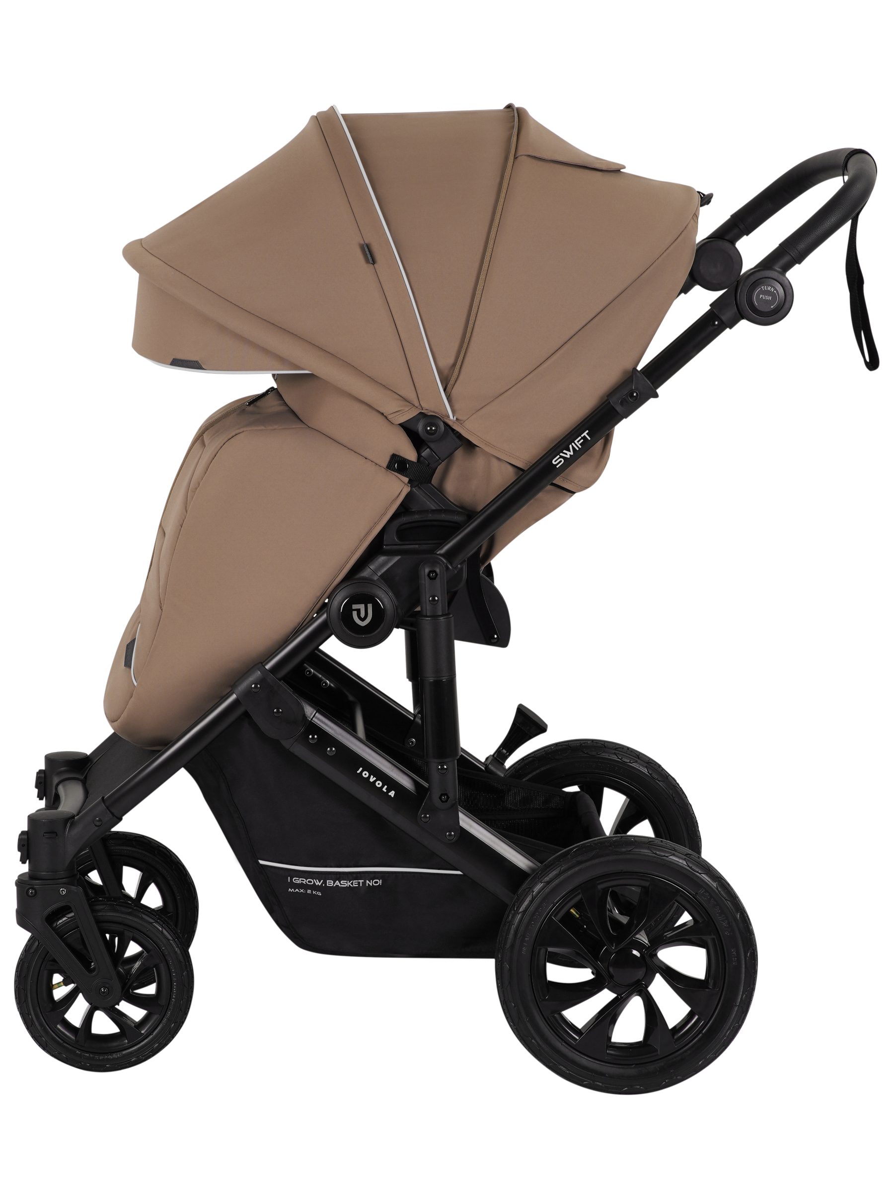 Коляска 3в1 JOVOLA Swift Plus темно-бежевый - фото 13