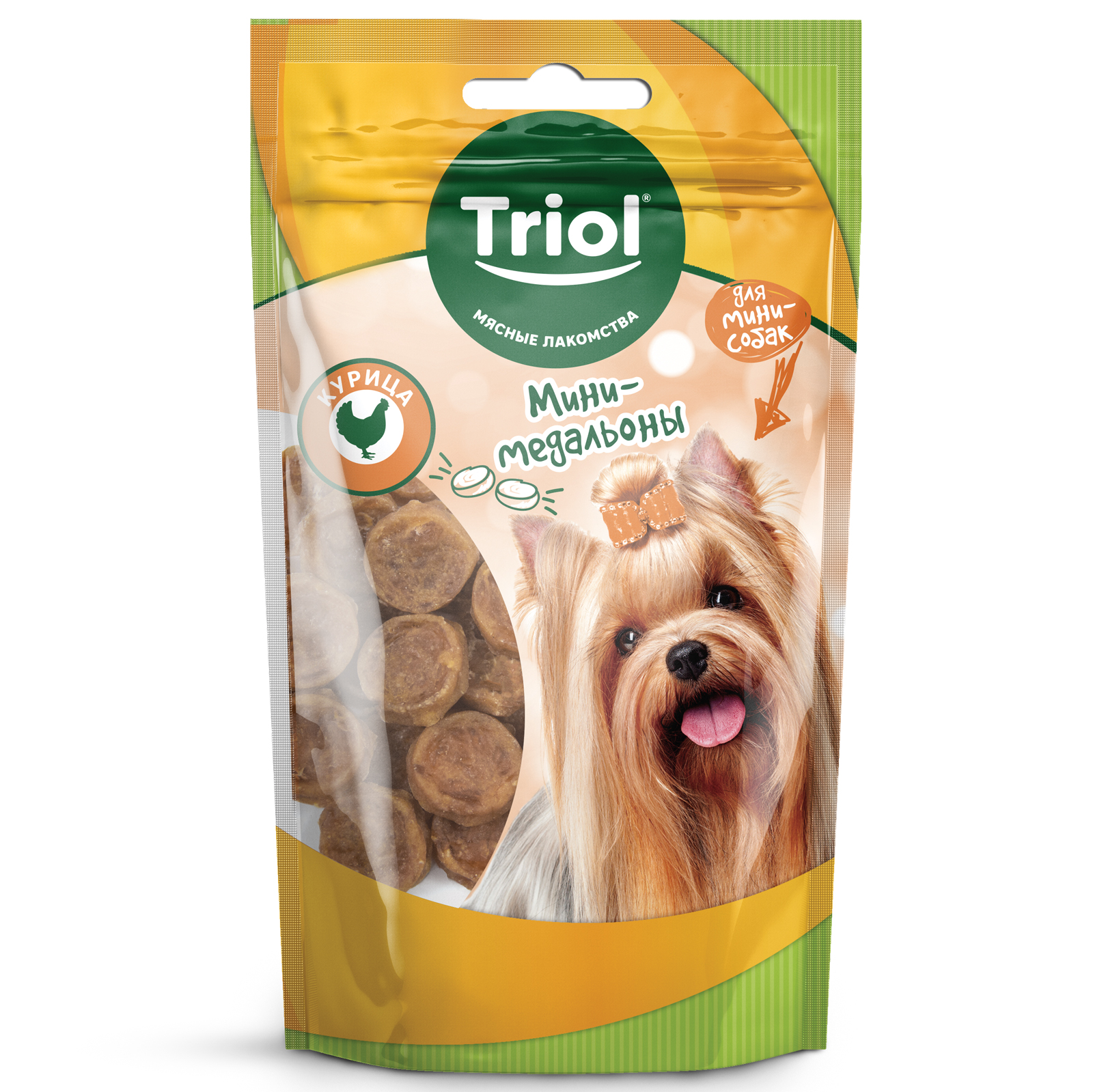 Лакомство для мини-собак Triol 50 г Мини-медальоны из курицы - фото 1