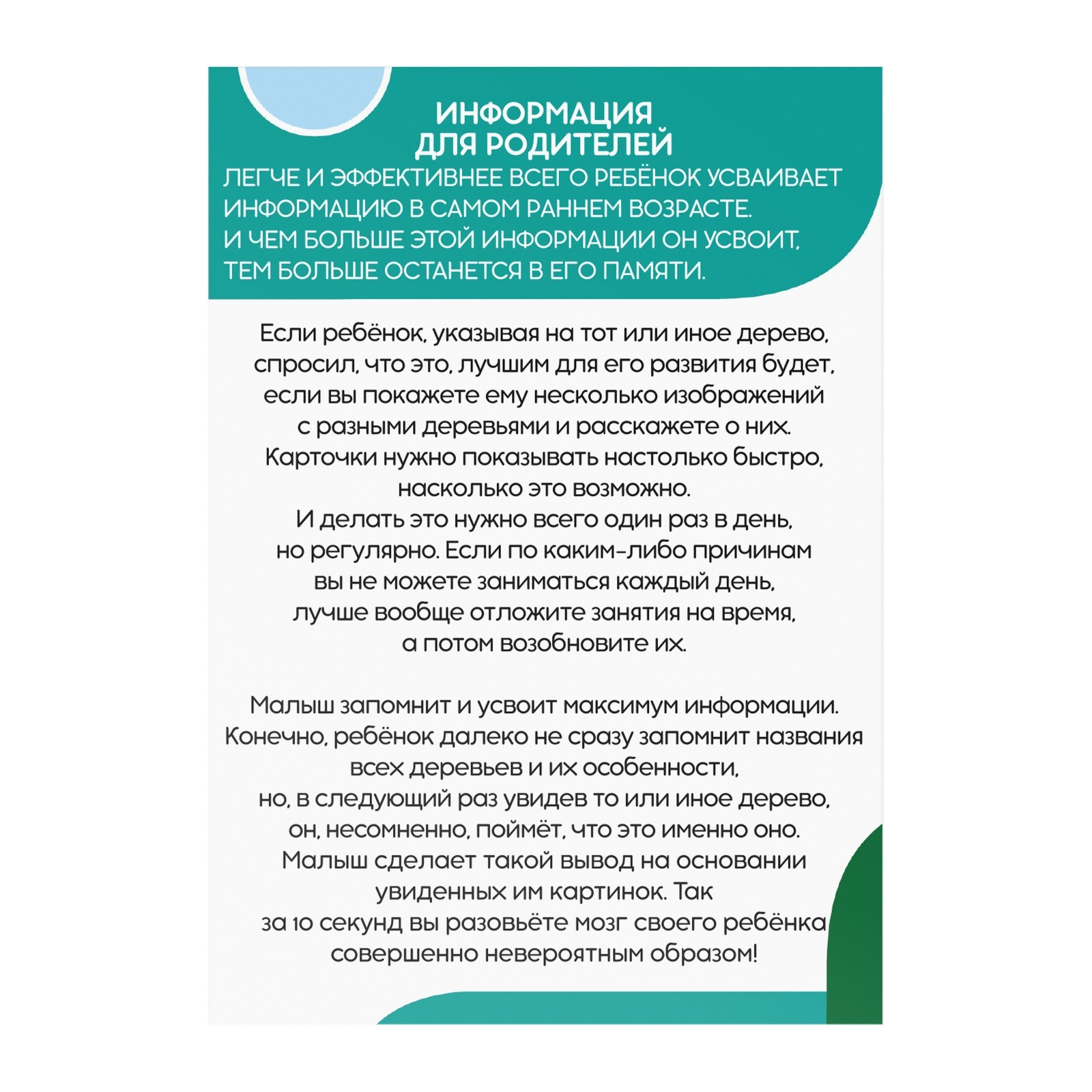 Карточки обучающие Лас Играс Деревья по методике Г.Домана - фото 4