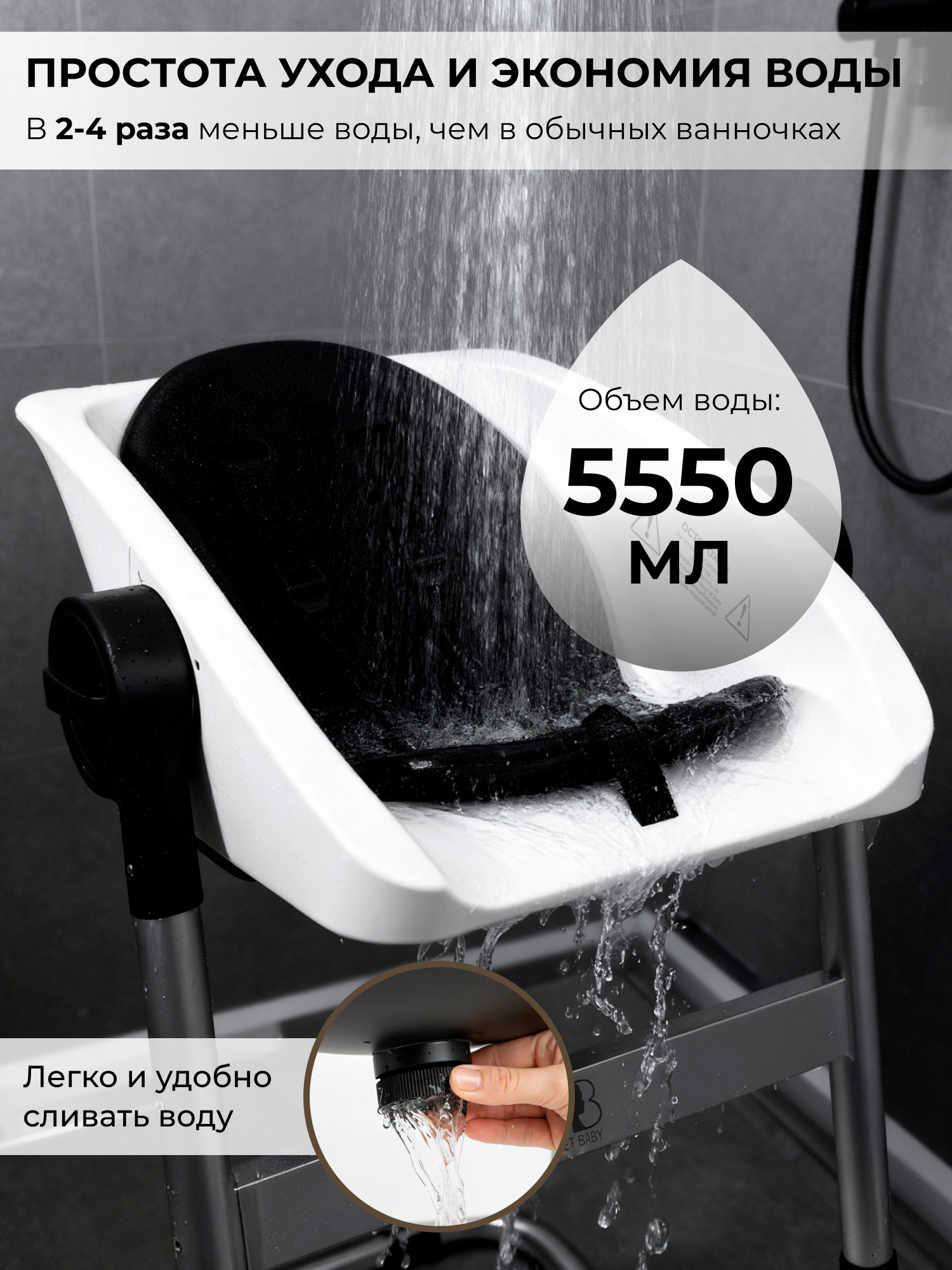 Сиденье для купания Sweet Baby Charli Chair+ White белый - фото 4