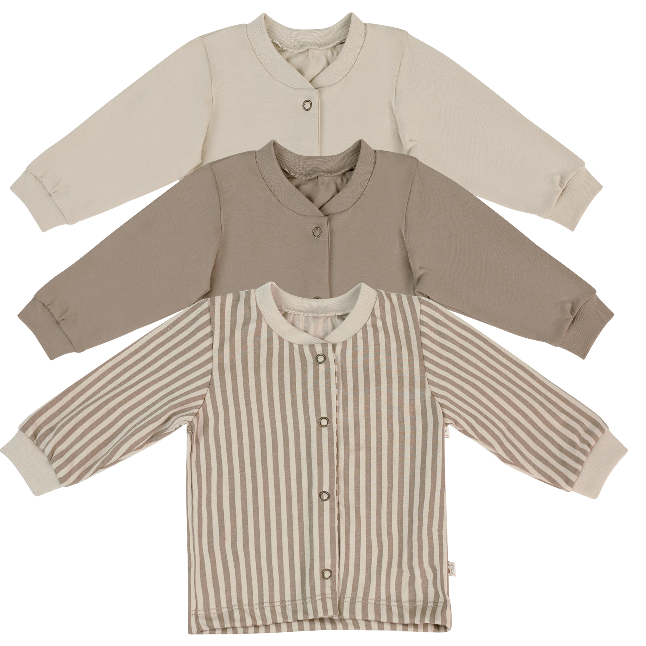 Кофточка 3 шт Фабрика Бамбук MU020133KNR/117MU/Шоколад полоски - фото 1